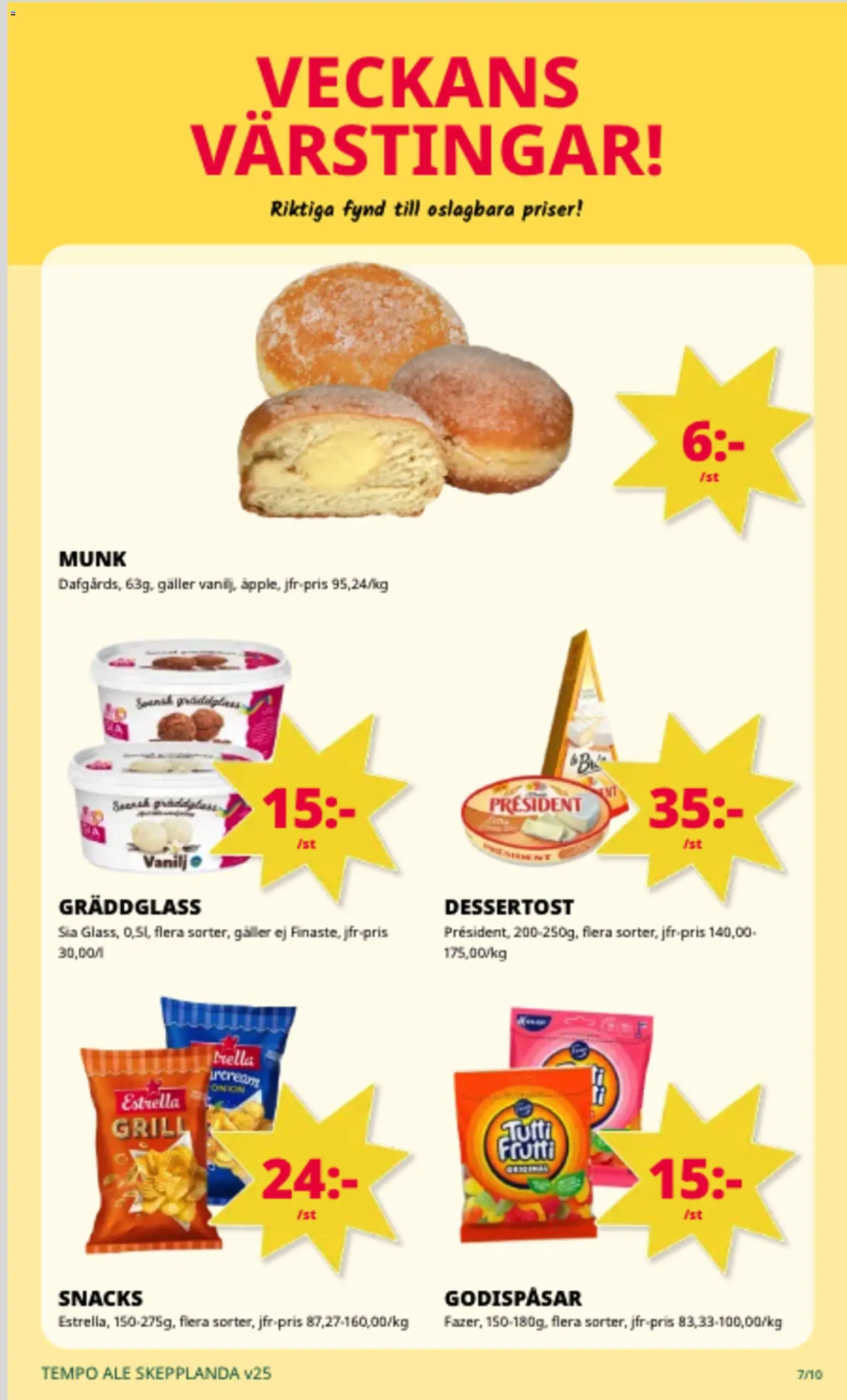 Tempo reklamblad aktuell från 15.06.2026 | Sida: 7 | Produkter: Grill, Galler