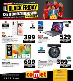 Anteprima del volantino Comet Black Friday valido a partire dal 29/10/2026
