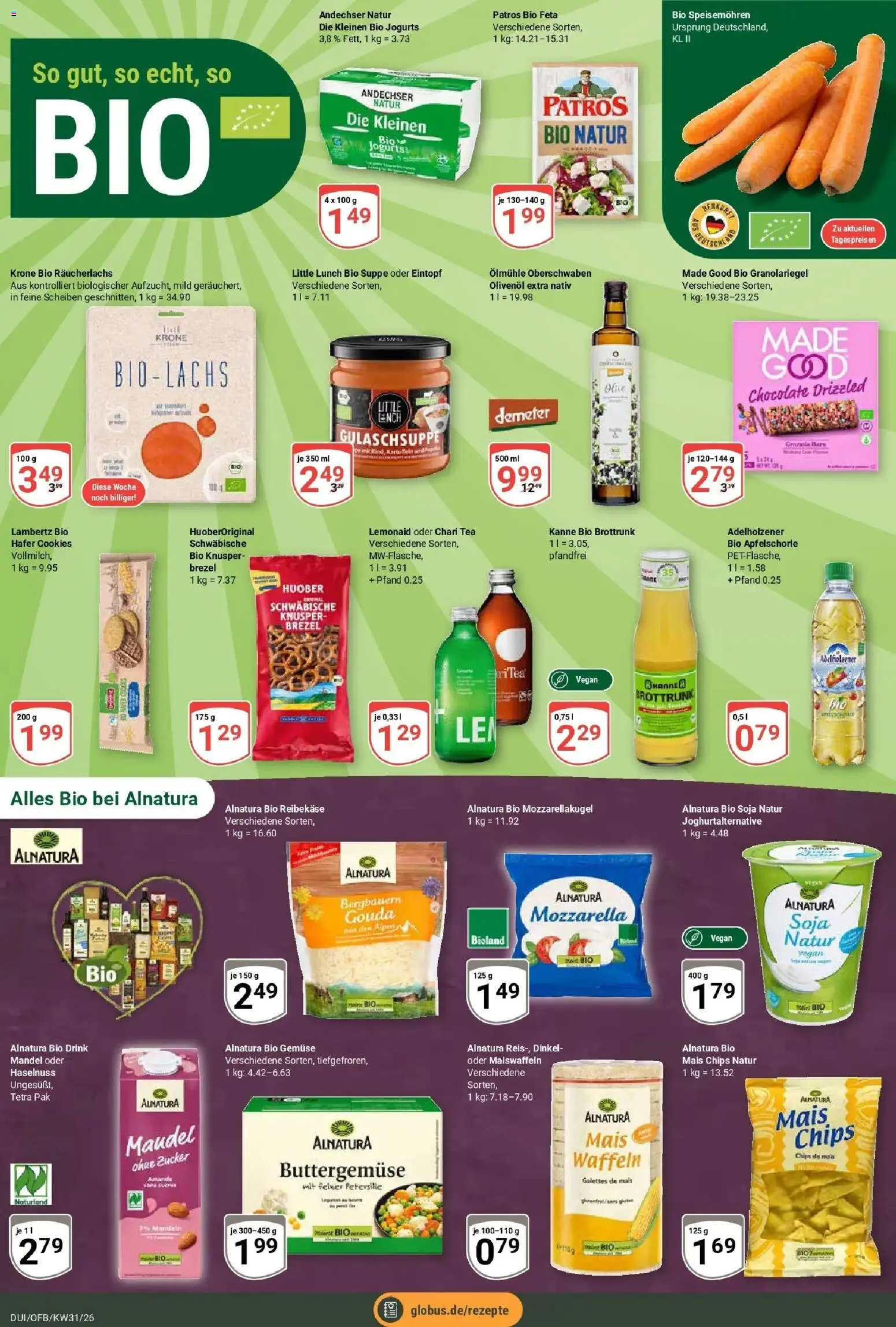 Globus Prospekt Duisburg – gültig ab 27.07.2026 | Seite: 17 | Produkte: Mozzarella, Adelholzener, Räucherlachs, Gemüse