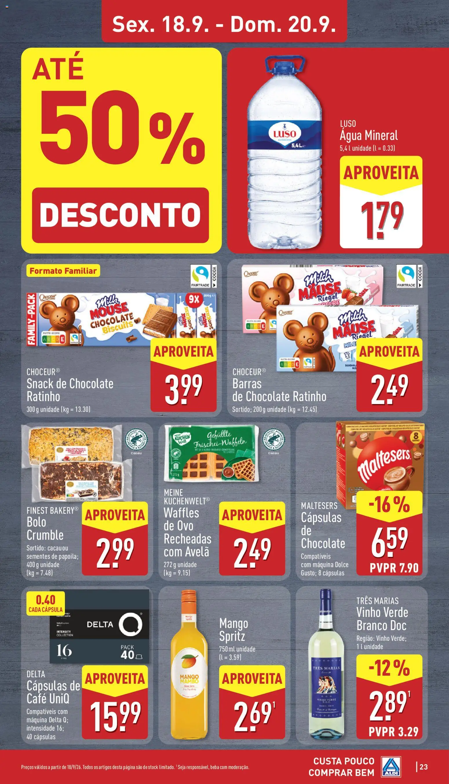 Aldi folheto │ válido de 14/09/2026 | Página: 23 | Produtos: Agua, Bolo, Cápsulas, Água mineral