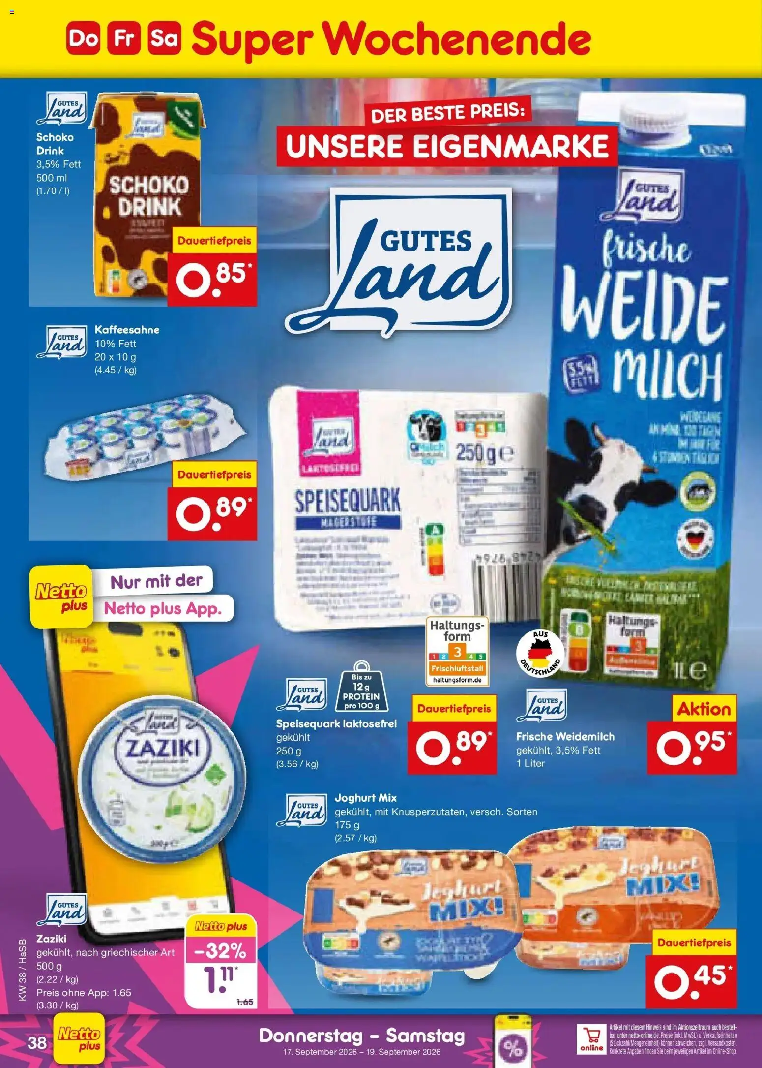 Netto Marken-Discount Prospekt Unna – gültig ab 14.09.2026 | Seite: 52 | Produkte: Milch, Joghurt, Speisequark
