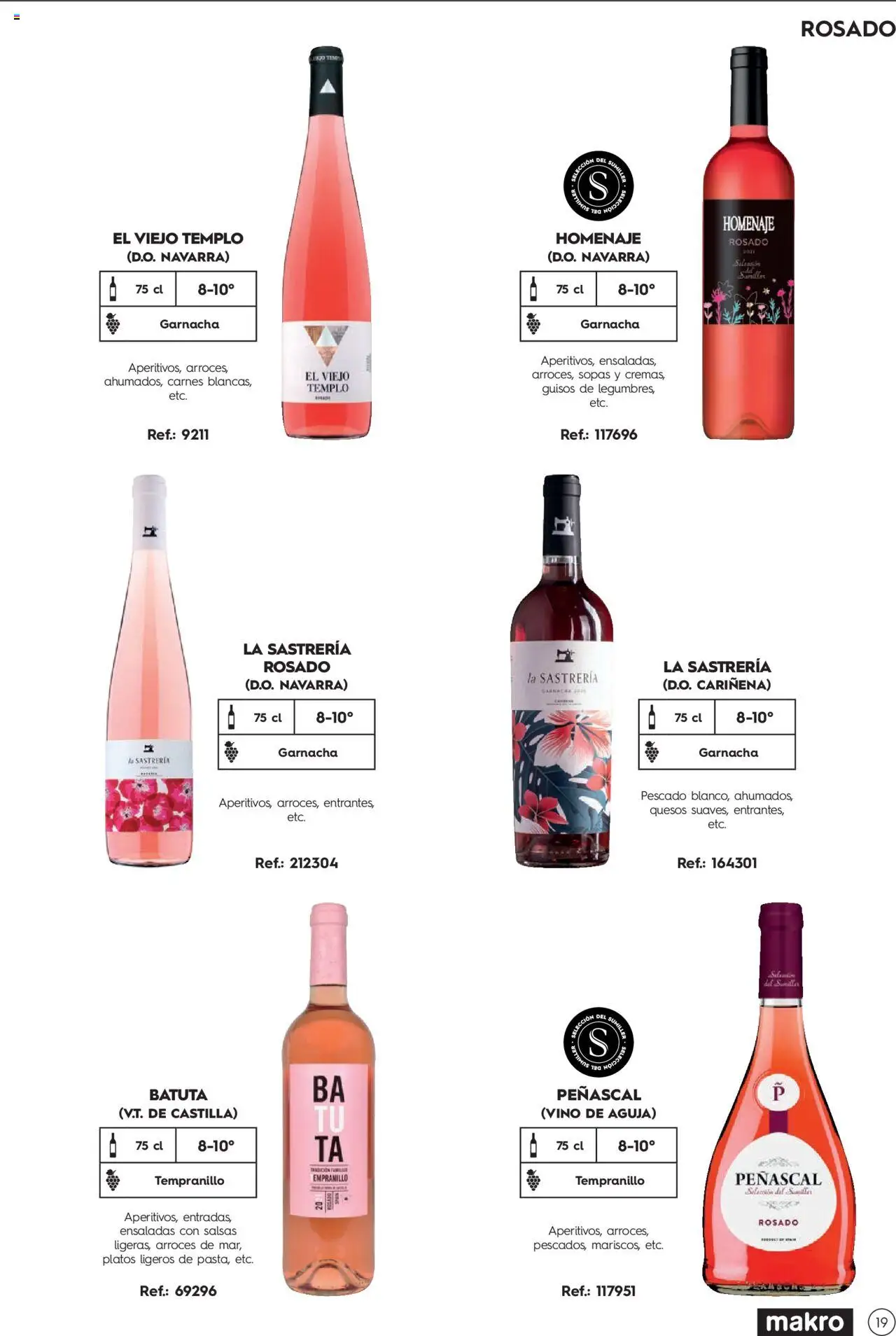 Makro Guia de vinos │ válido desde el 02/01/2025 | Página: 19 | Productos: Vino, Pescado