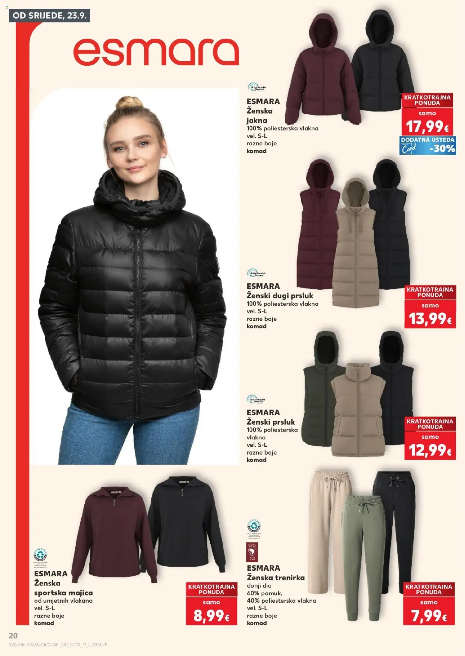 Kaufland katalog | vrijedi od 23.09.2026 | Stranica: 20 | Proizvodi: Majica, Prsluk, Jakna, Trenirka