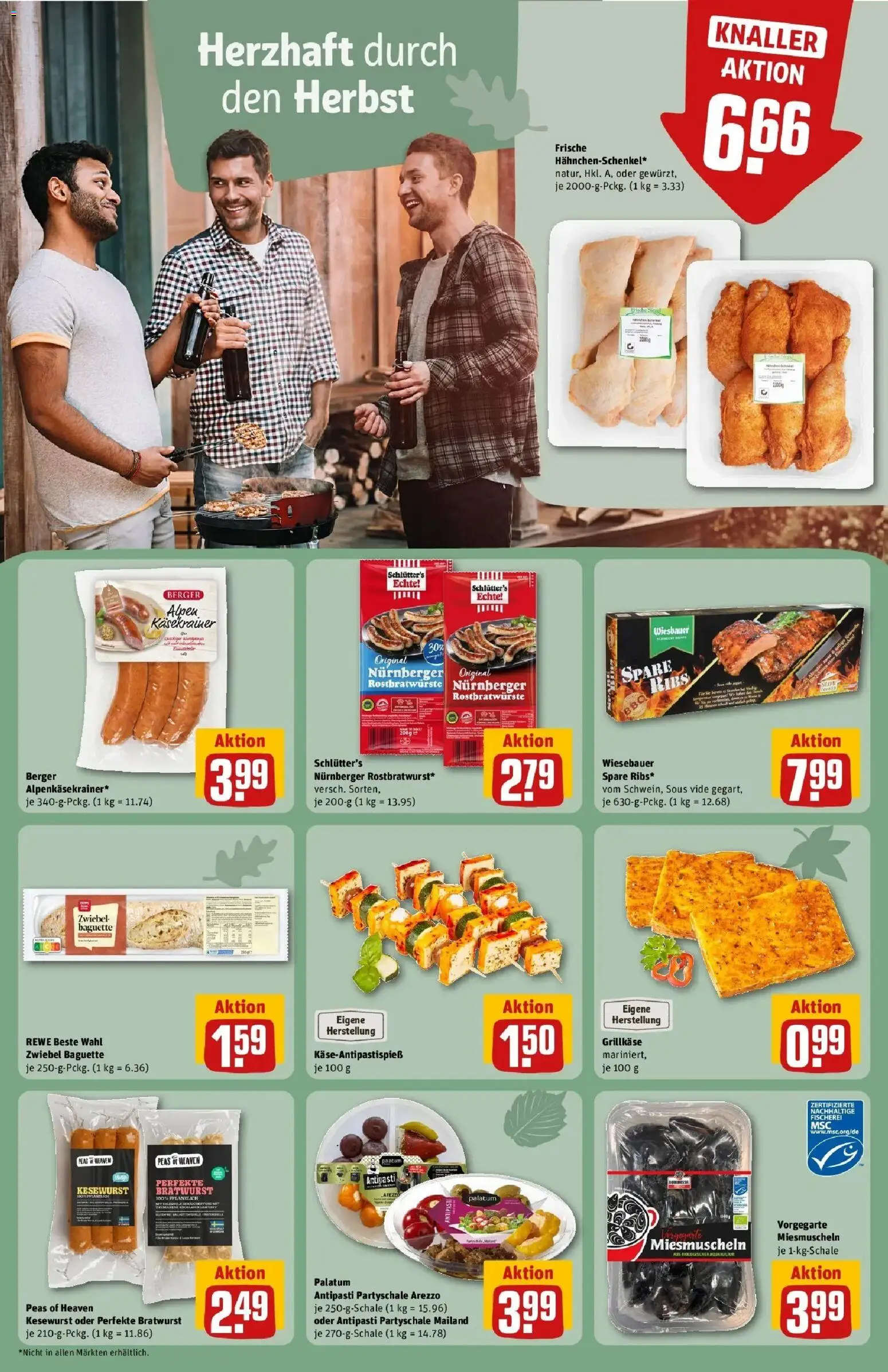 REWE Prospekt ab 14.09.2026 zum Blättern » Angebote | Seite: 19 | Produkte: Bratwurst, Baguette, Käsekrainer