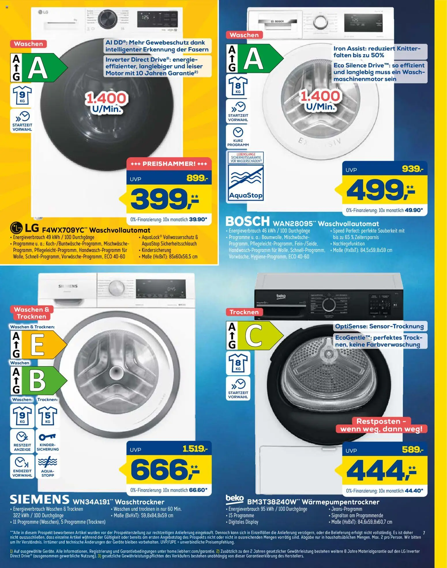 Euronics Prospekt – gültig ab 29.08.2026 | Seite: 7 | Produkte: Bosch, LG, Siemens, Waschtrockner