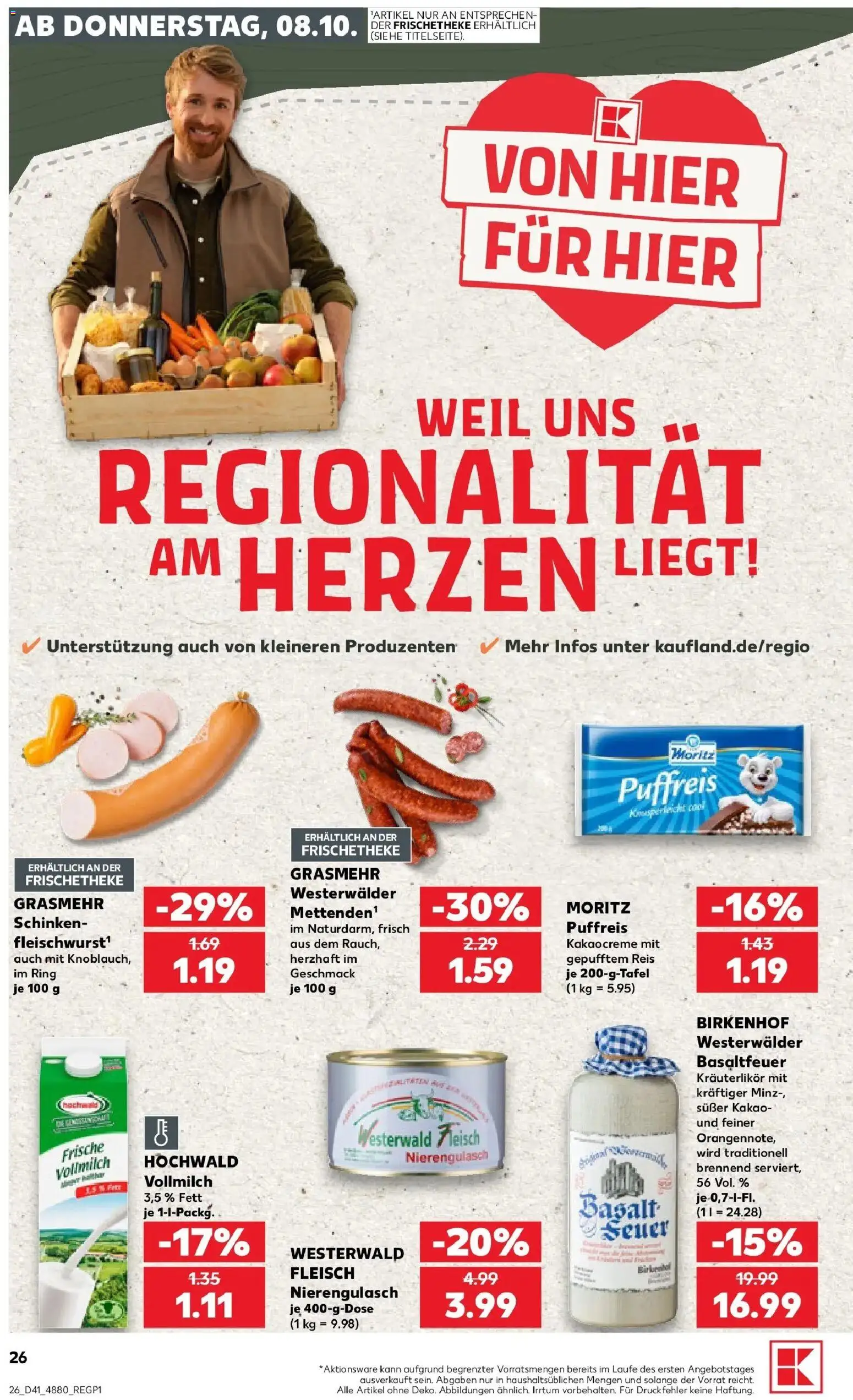 Prospekt Kaufland ab 08.10.2026 » Angebote Online zum Blättern | Seite: 26 | Produkte: Schinken, Reis, Fleisch