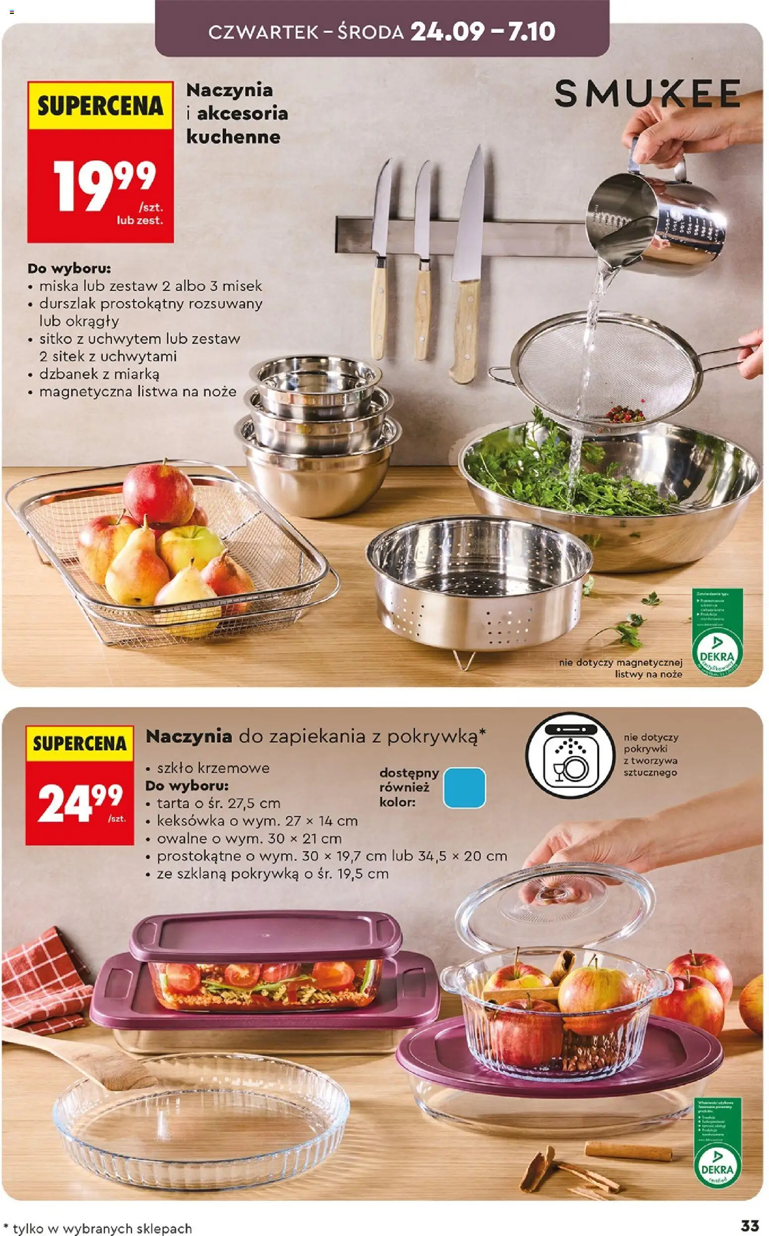 Biedronka Polsko leták - Hity i inspiracje od 19.09.2026 | Strana: 33 | Produkty: Sítko, Nože, Miska
