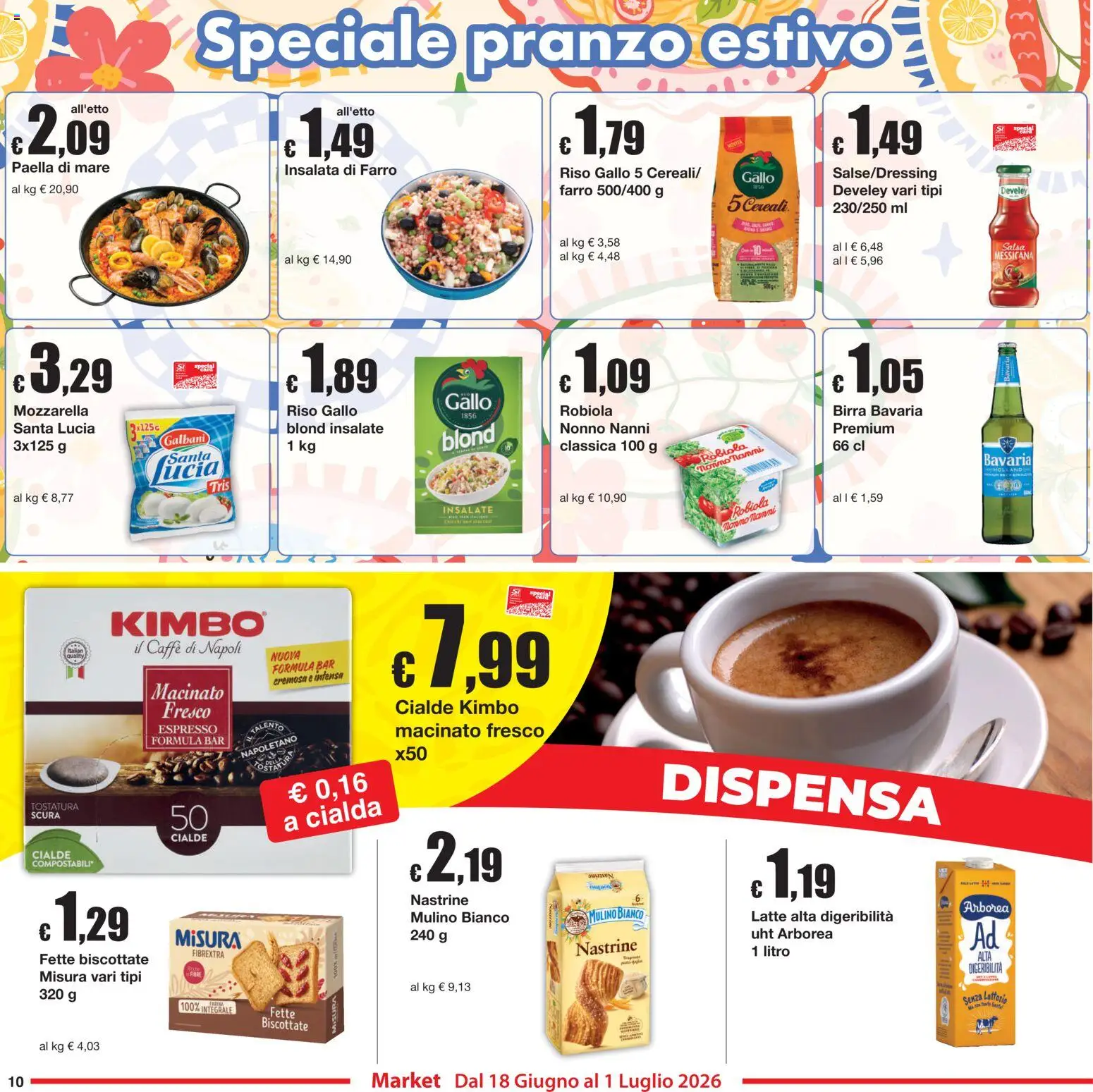 Volantino Sì con Te del 18.06.2026 | Pagina: 10 | Prodotti: Birra, Insalata, Mozzarella, Farro