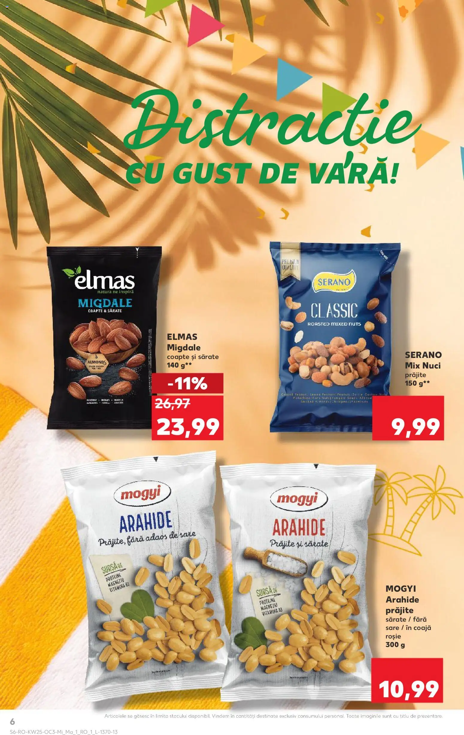 Noul catalog Kaufland – valabil de la 17.06.2026 | Pagină: 6 | Produse: Masaüstü kılıfı, Arahide, Nuci, Sare