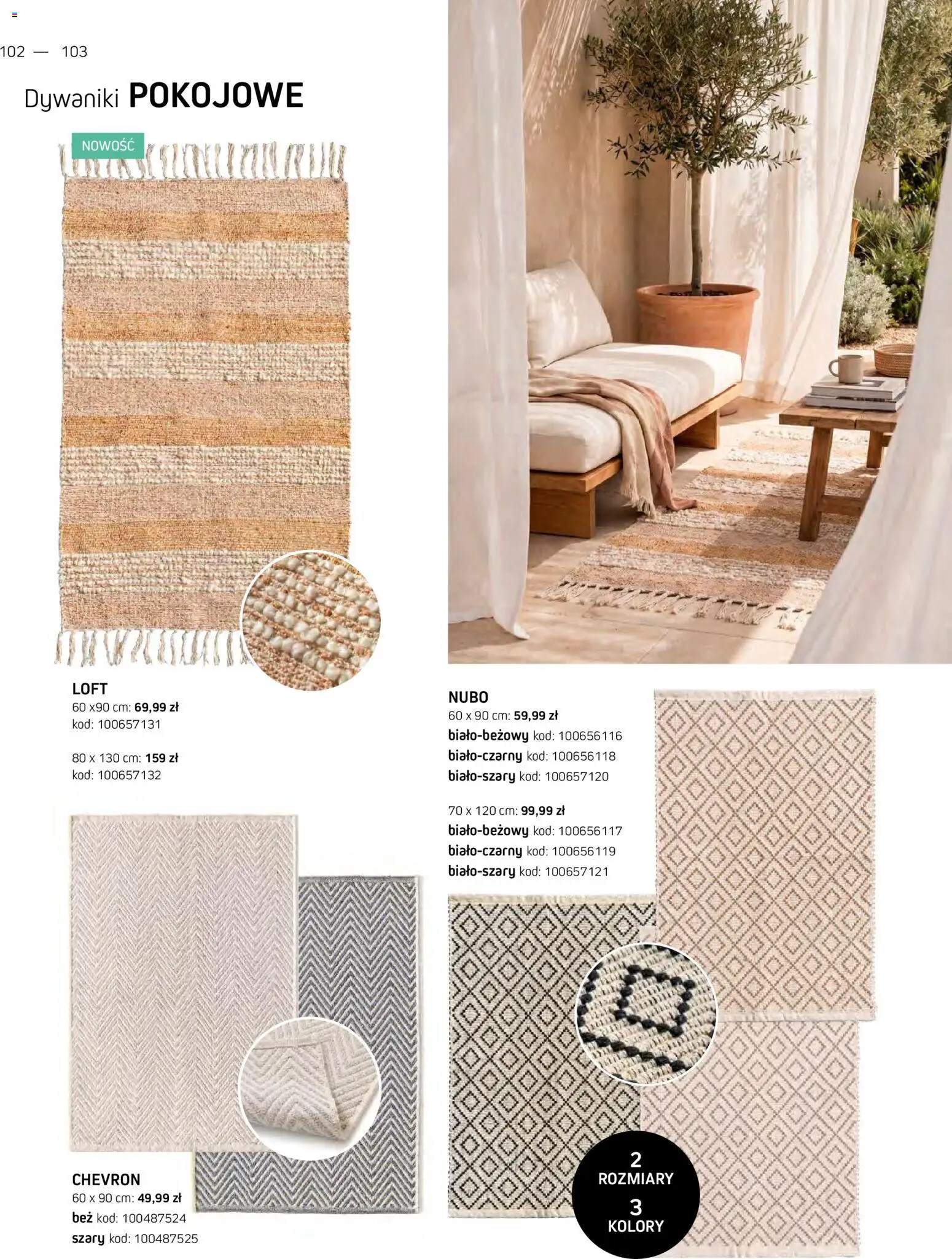 Komfort gazetka - Katalog dywanów od 07.10.2026 | Strona: 102 | Produkty: Dywaniki, Dywaniki pokojowe