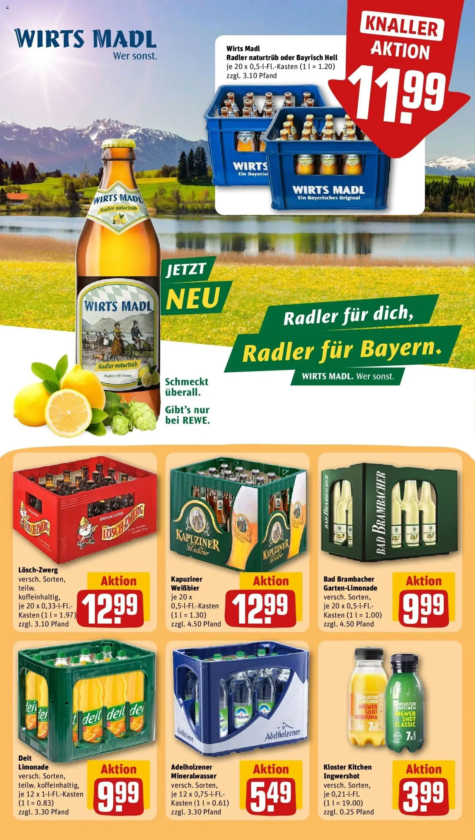 REWE Prospekt ab 04.05.2026 zum Blättern » Angebote | Seite: 26 | Produkte: Weißbier, Bad, Adelholzener, Radler