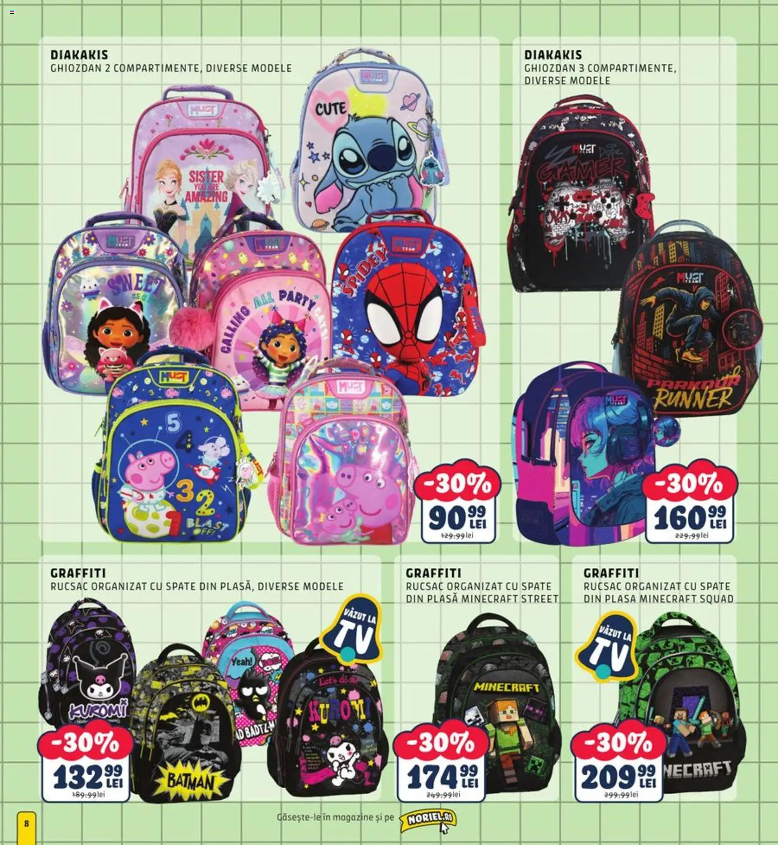 Noul catalog Noriel – valabil de la 06.08.2026 | Pagină: 8 | Produse: Ghiozdan, Rucsac