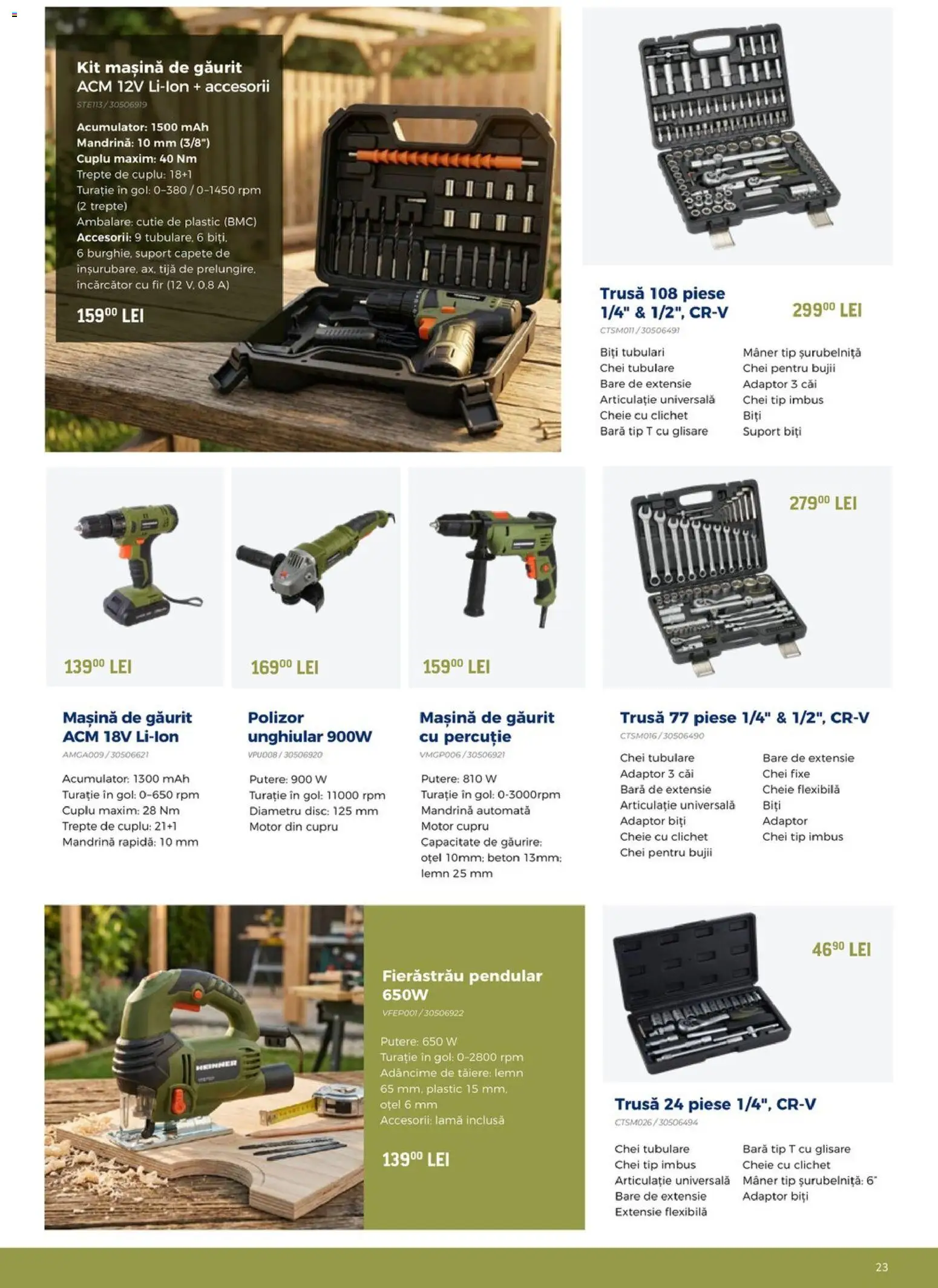 Noul catalog Carrefour – valabil de la 12.08.2026 | Pagină: 23 | Produse: Cheie, Mâner, Tip, Suport