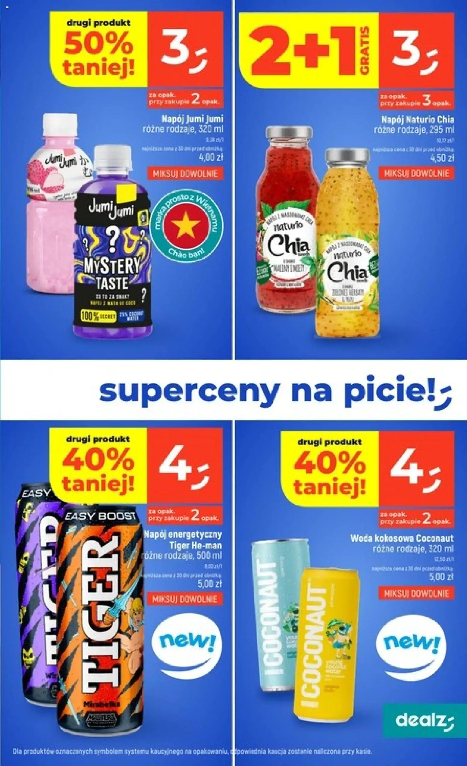 Dealz gazetka od 17.09.2026 | Strona: 31 | Produkty: Woda kokosowa, Chia, Napój energetyczny, Woda