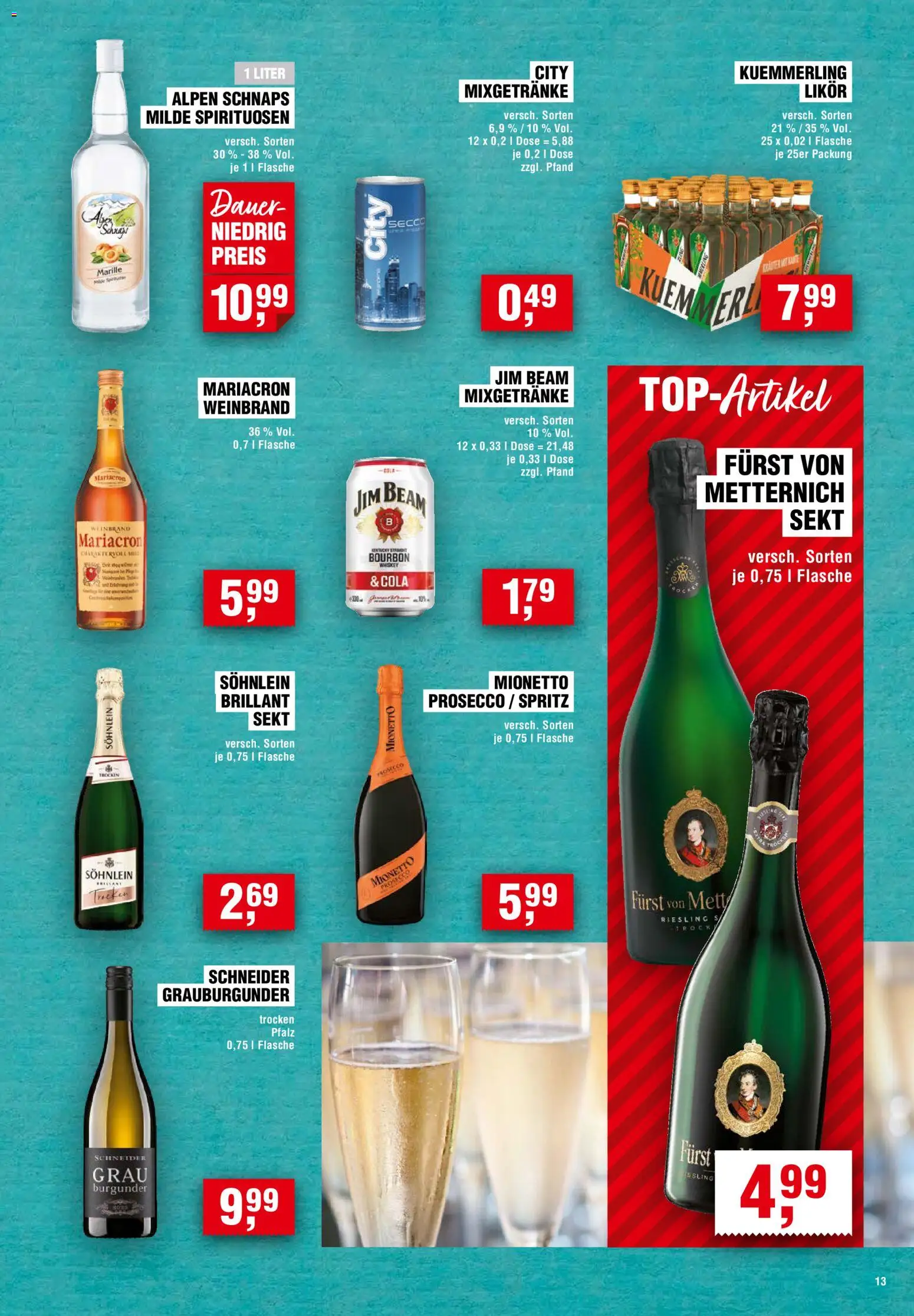 Handelshof Prospekt – gültig ab 22.10.2026 | Seite: 13 | Produkte: Jim beam, Sekt, Kuemmerling, Bourbon