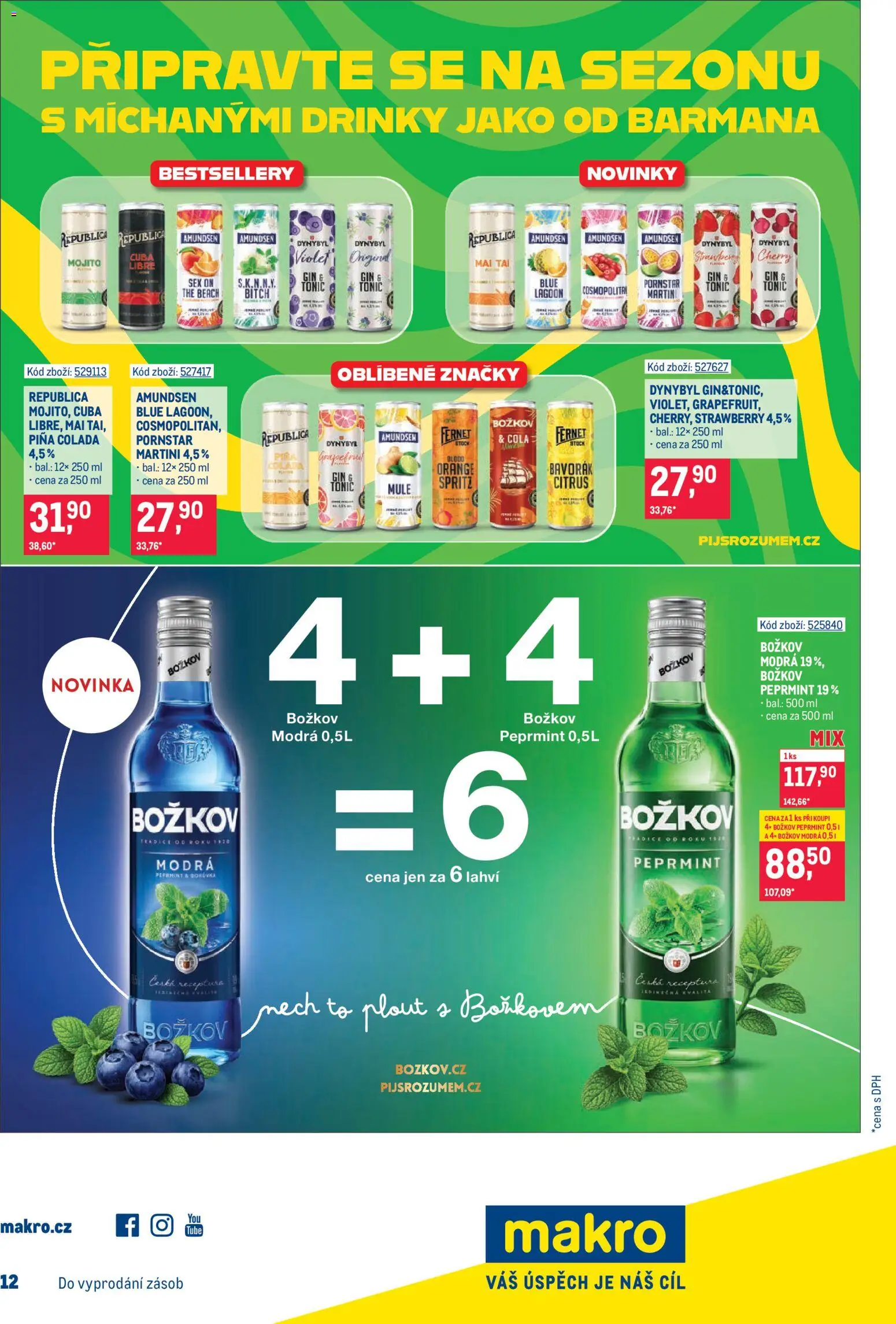 Makro leták - Maloobchod od 20.05.2026 | Strana: 18 | Produkty: Martini, Med, Fernet, Božkov Peprmint