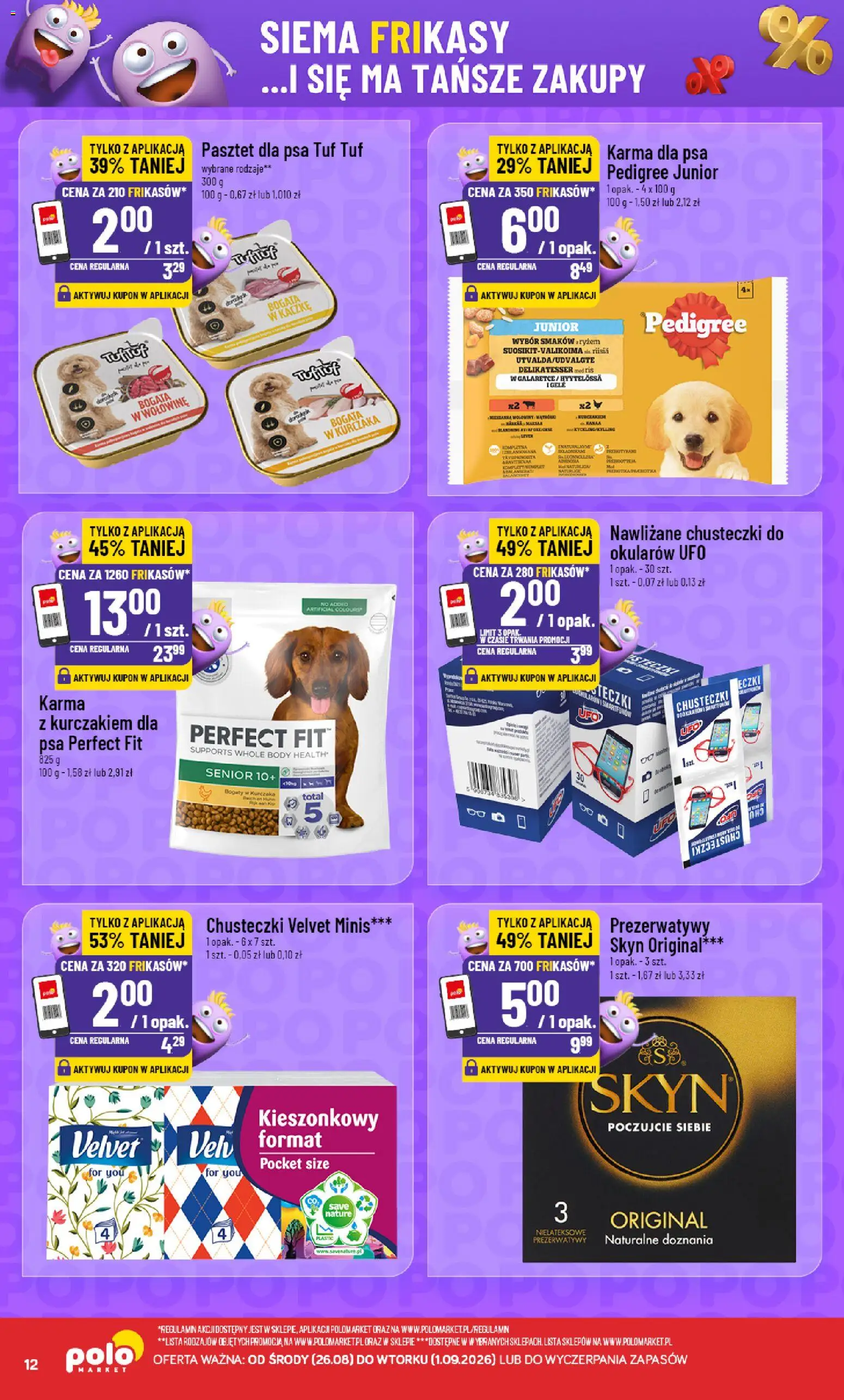 POLOmarket gazetka - Frikasowe Hity od 26.08.2026 | Strona: 12 | Produkty: Prezerwatywy, Chusteczki, Perfect Fit, Karma