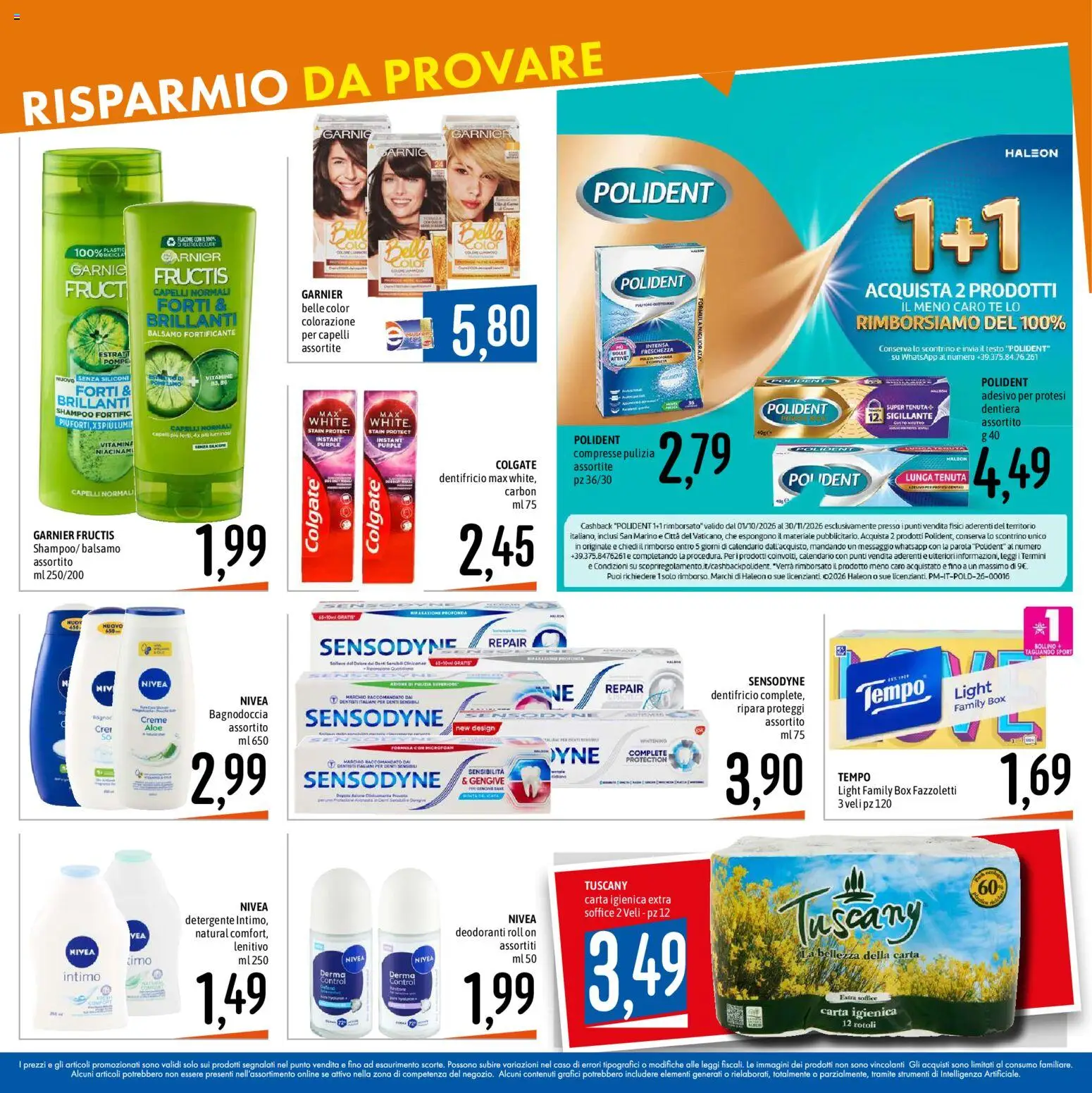 Volantino Emisfero del 19/10/2026 | Pagina: 20 | Prodotti: Balsamo, Tè, Fazzoletti, Intimo
