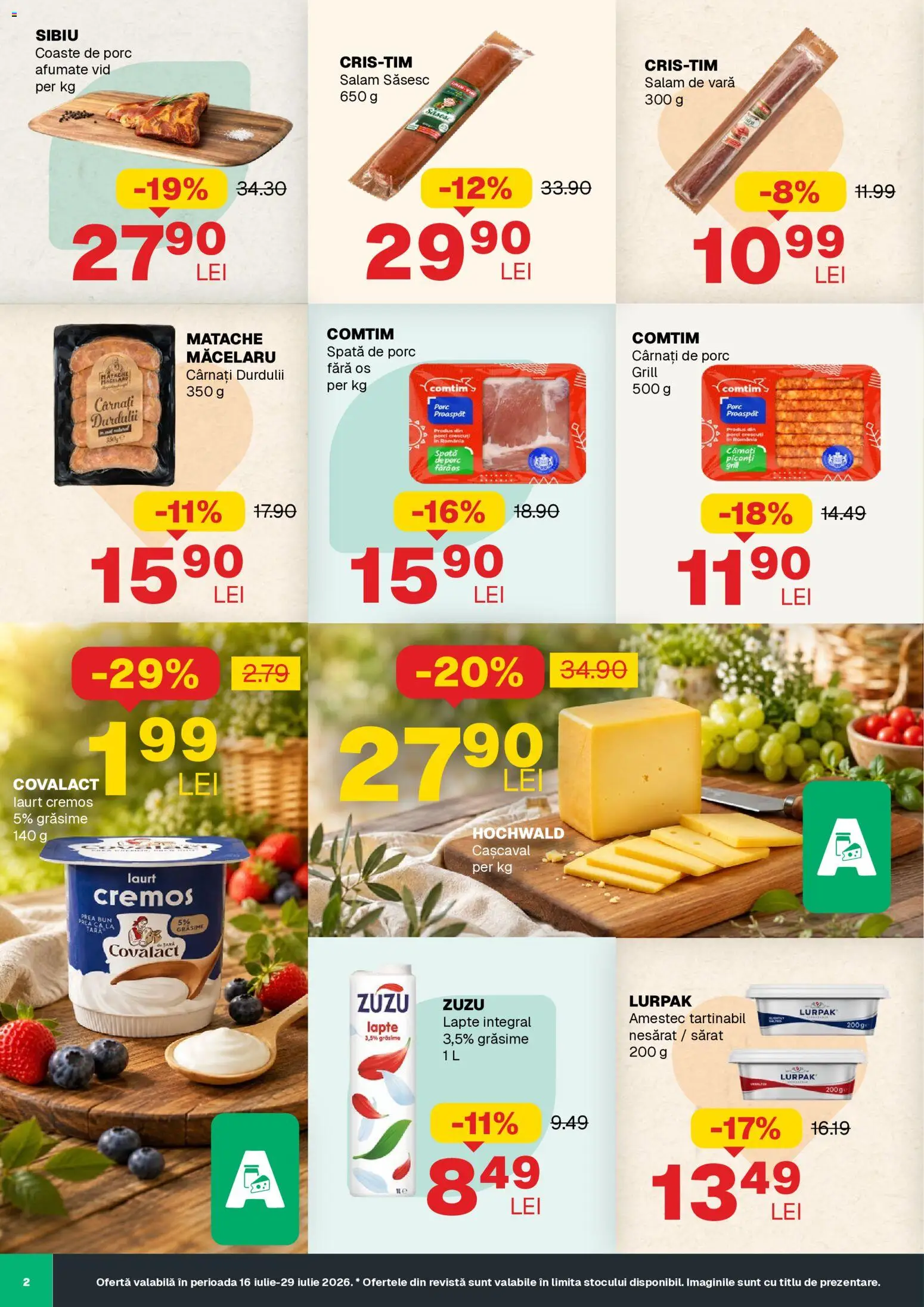 Noul catalog Annabella – valabil de la 16.07.2026 | Pagină: 2 | Produse: Cașcaval, Lurpak, Amestec, Cârnați