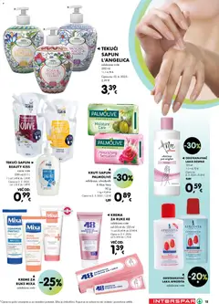 Interspar katalog Sve za vašu njegu - Pregled kataloga iz trgovine Interspar, vrijedi od 04.06.2026 | Stranica: 15 | Proizvodi: Sapun, Krema, L'Angelica