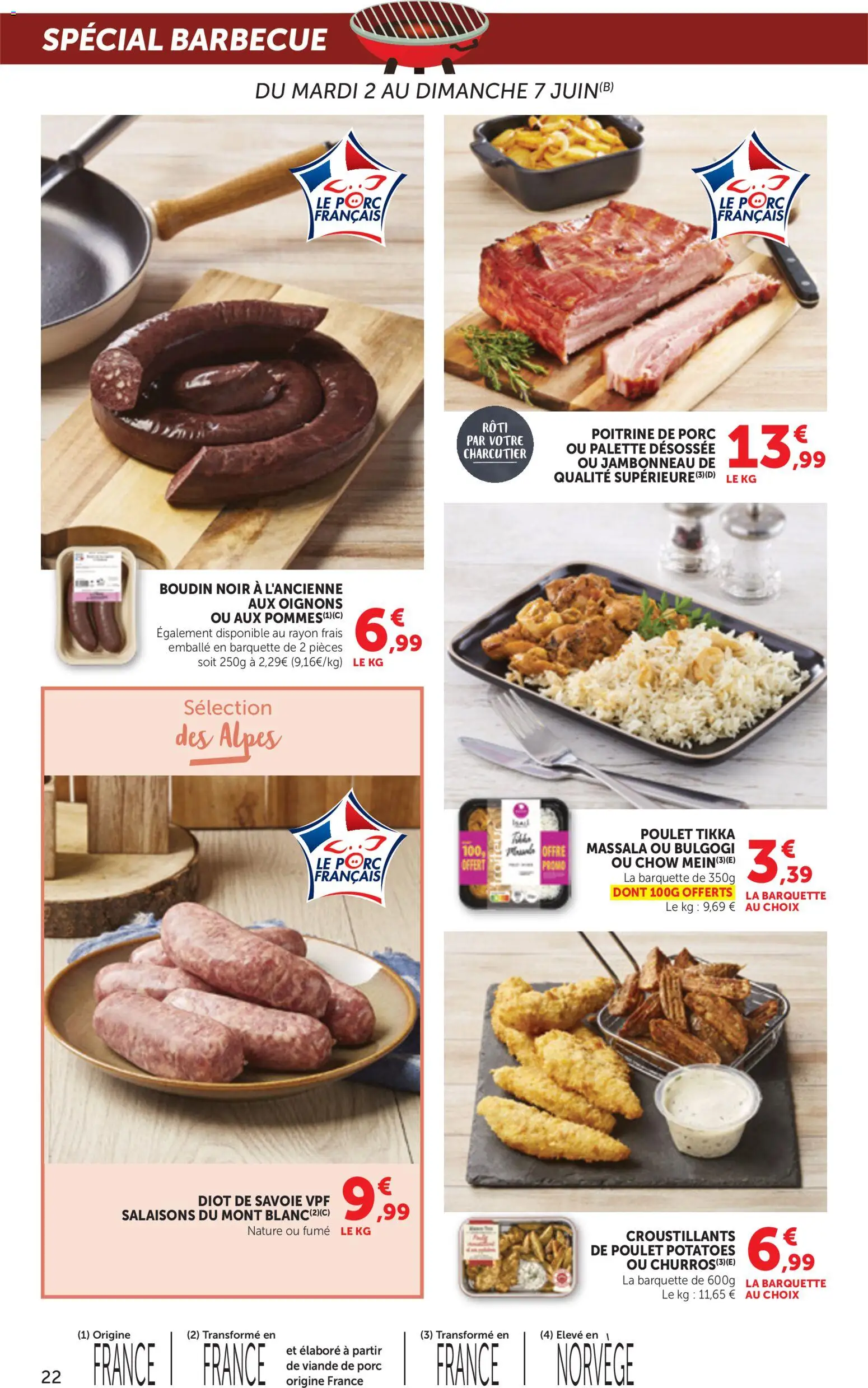 {H1} | Page: 22 | Produits: Barbecue, Poitrine de porc, Viande, Porc