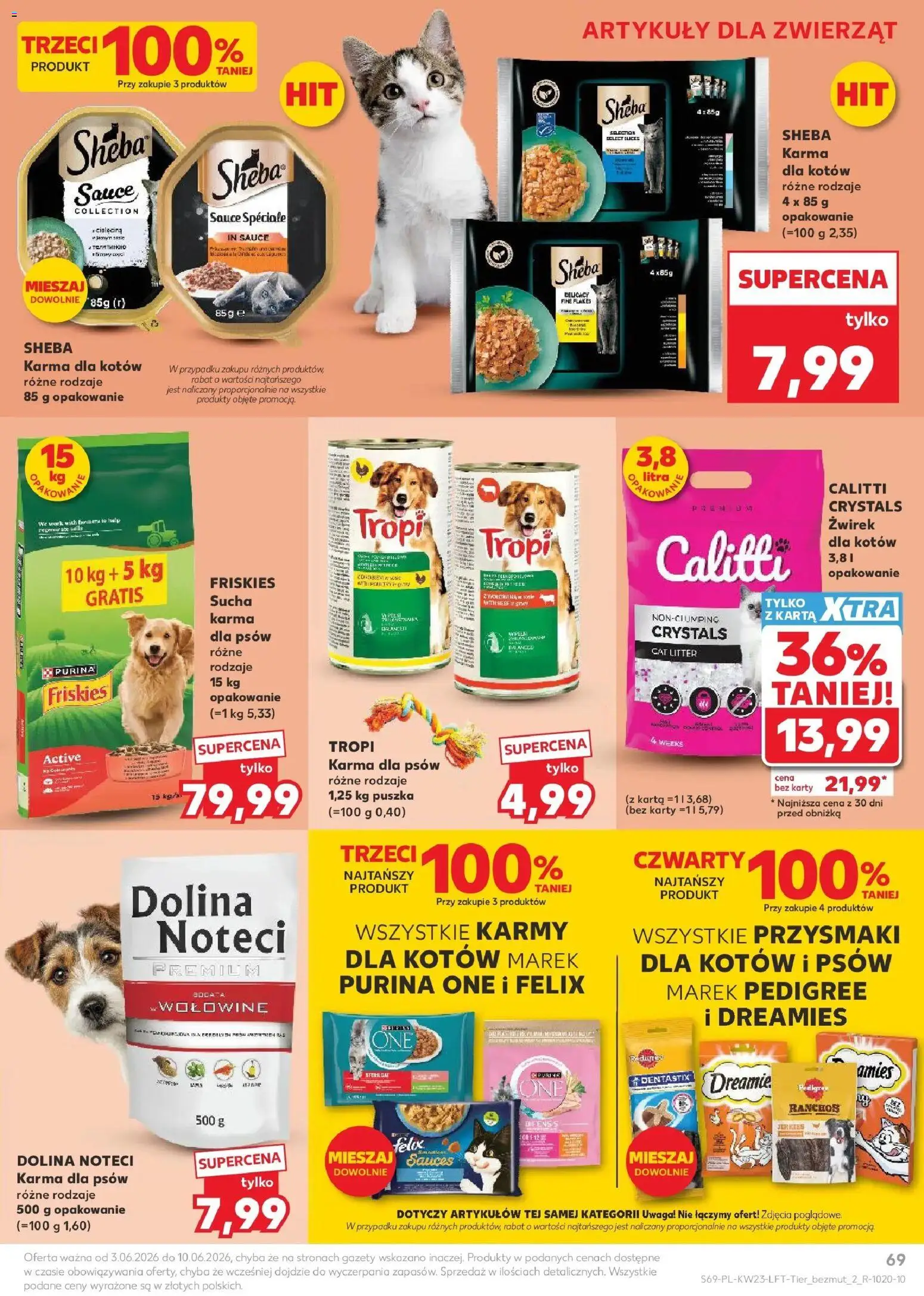 Kaufland gazetka od 03.06.2026 | Strona: 69 | Produkty: Karta, Pedigree, Karma dla kotów, Karma dla psów