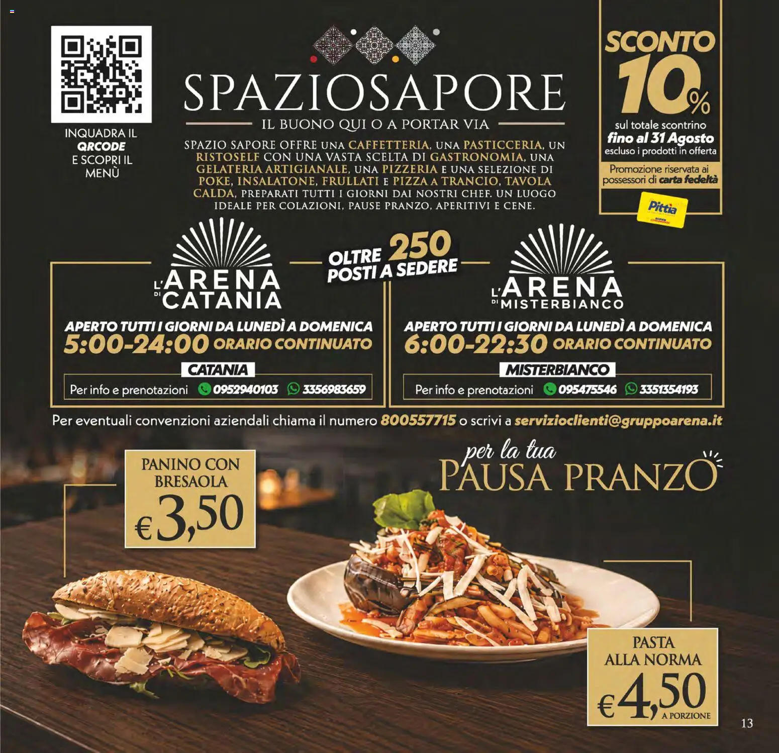 Volantino SuperConveniente del 21/08/2026 | Pagina: 13 | Prodotti: Pizza, Posti a sedere, Pasta, Frullati