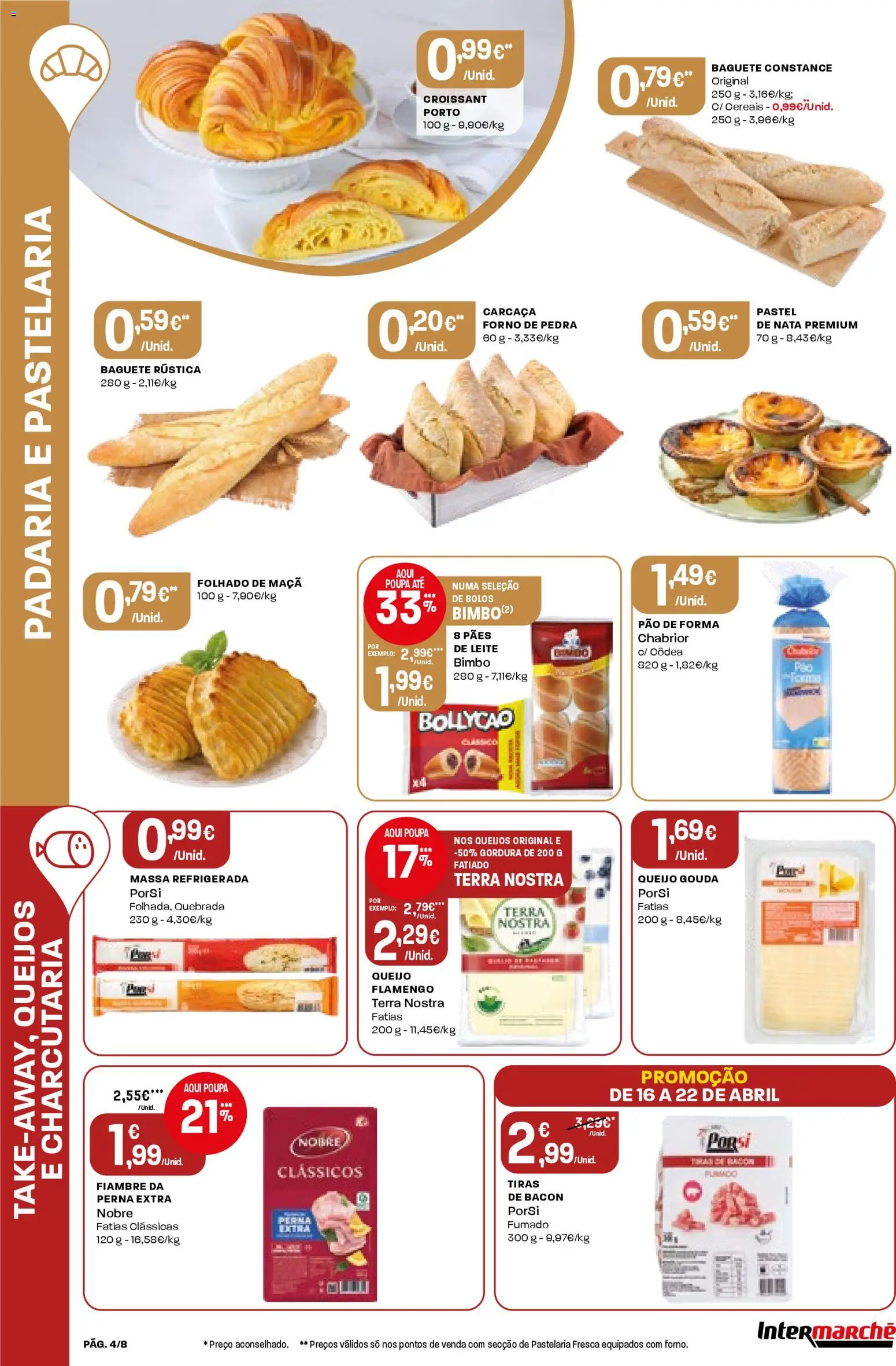 Intermarché Folheto Mini │ válido de 16.04.2026 | Página: 4 | Produtos: Pão de forma, Forno, Bacon, Cereais