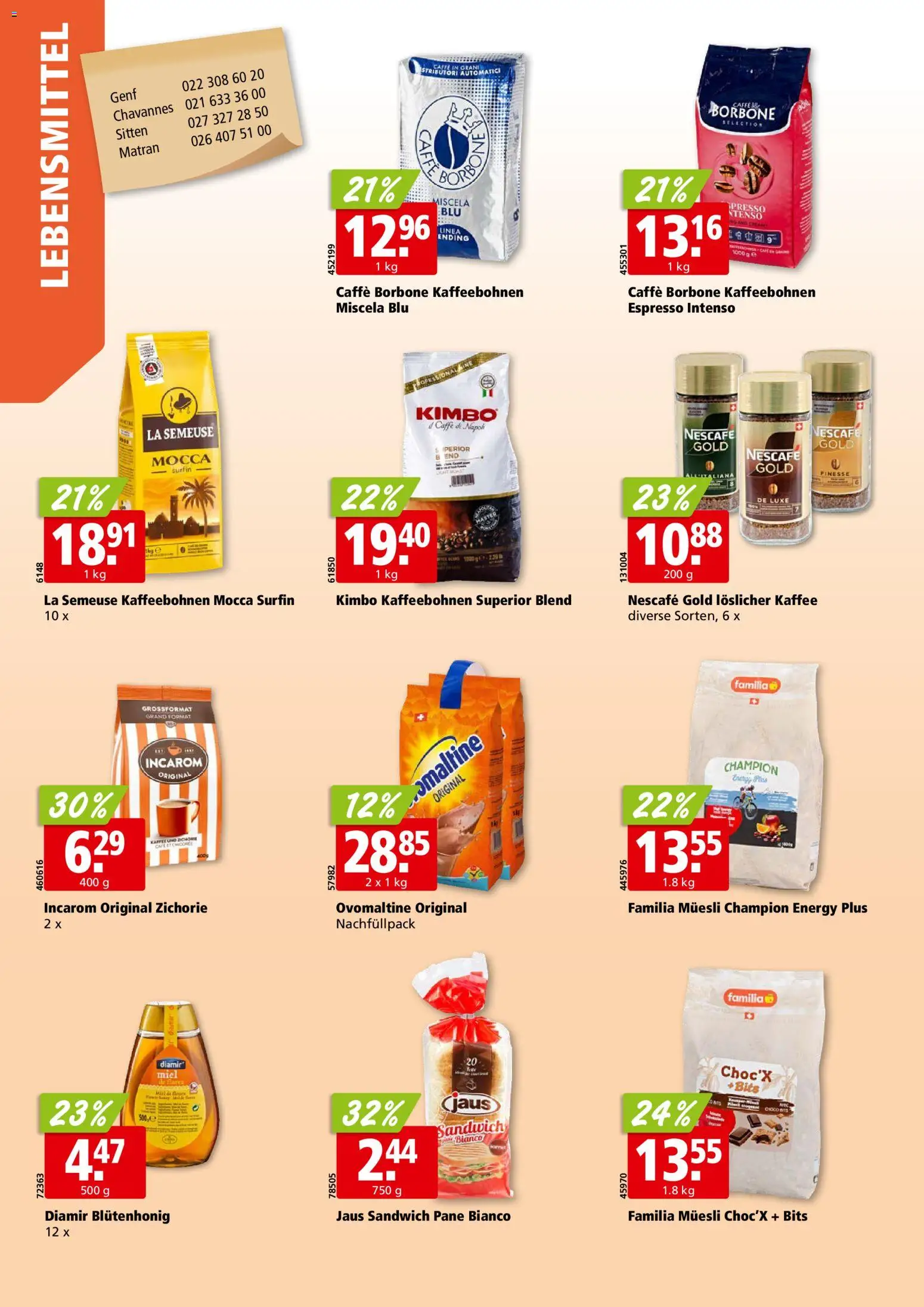 Aligro aktionen Chavannes, Matran, Genf, Sitten – gültig ab 14.09.2026 | Seite: 18 | Produkte: Pane, Kaffee