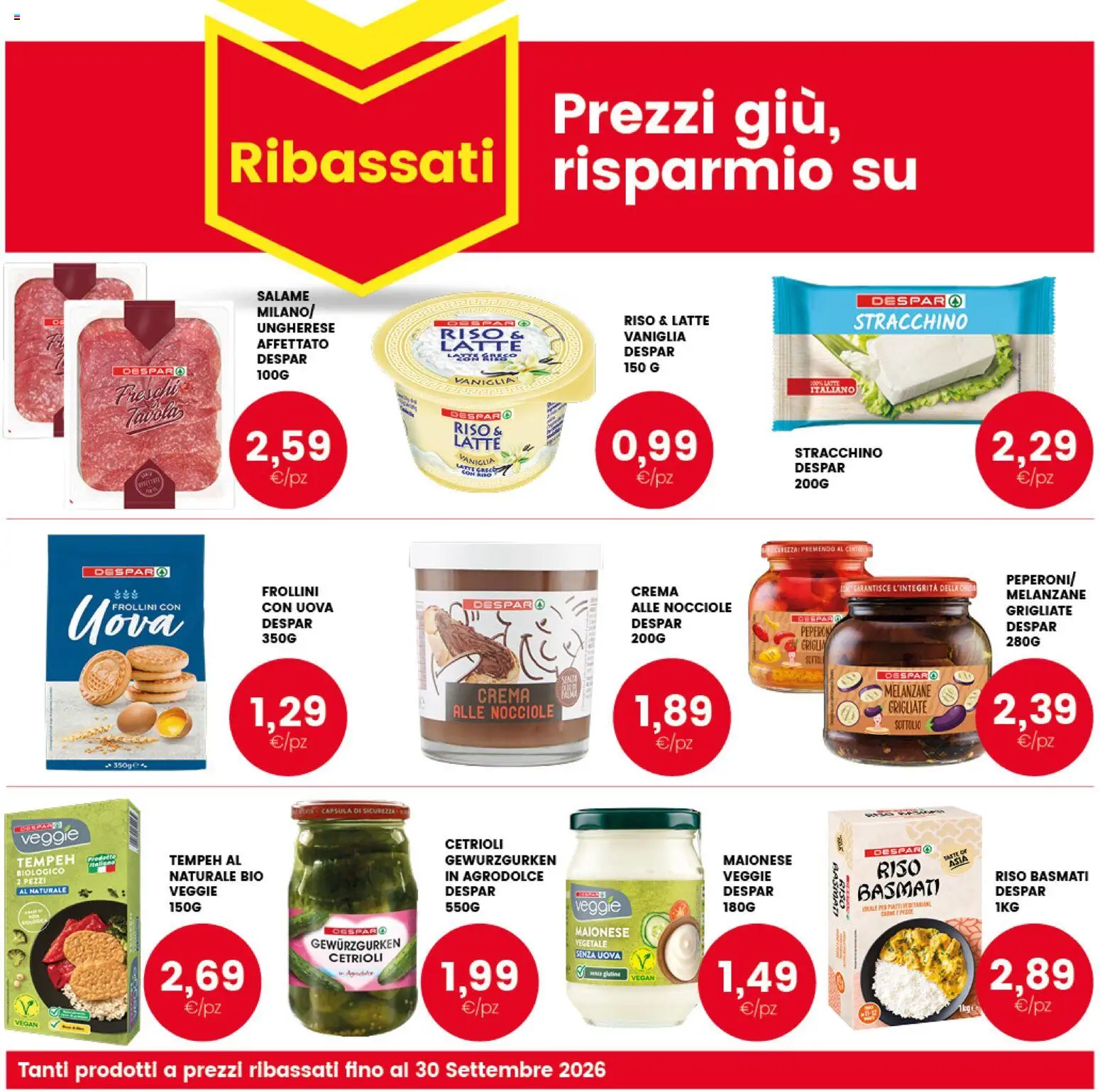 Volantino Interspar del 20/07/2026 | Pagina: 32 | Prodotti: Riso Basmati, Salame, Cetrioli, Frollini