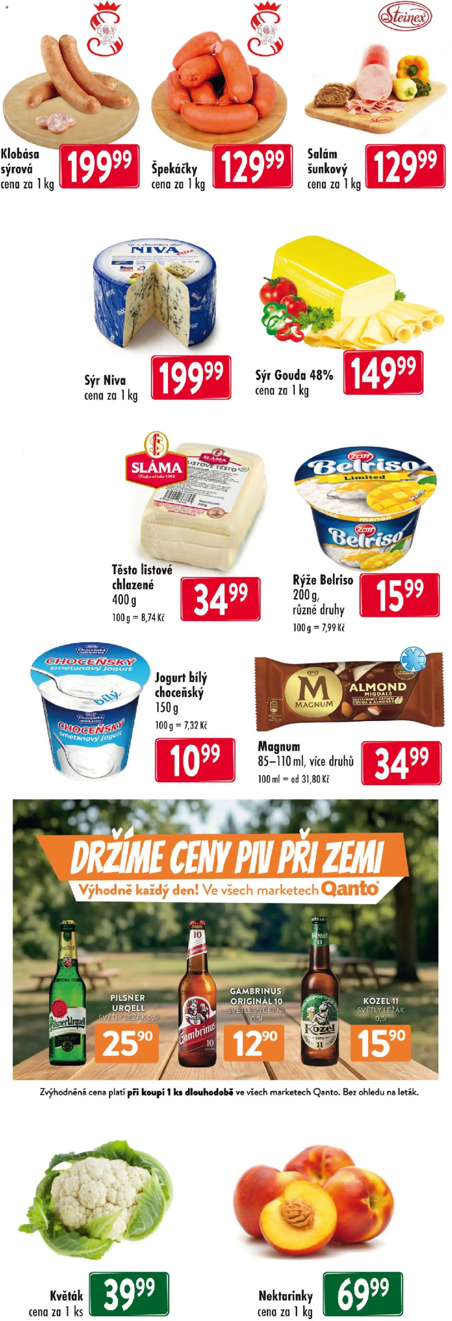 Astur & Qanto leták od 25.06.2026 | Strana: 3 | Produkty: Špekáčky, Listové těsto, Nektarinky, Těsto