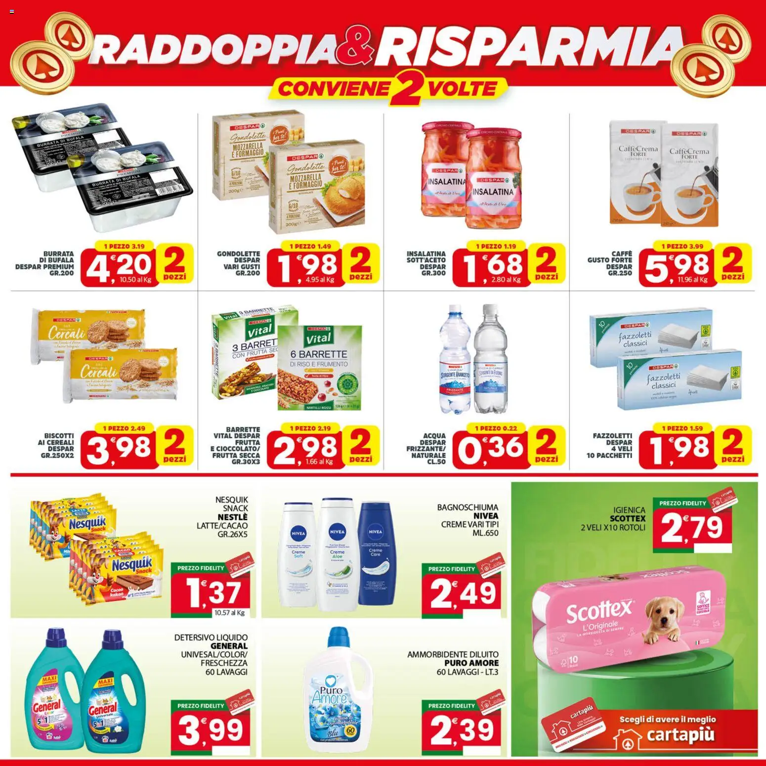 Volantino Despar del 31/08/2026 | Pagina: 15 | Prodotti: Ammorbidente, Riso, Mozzarella, Mirtilli