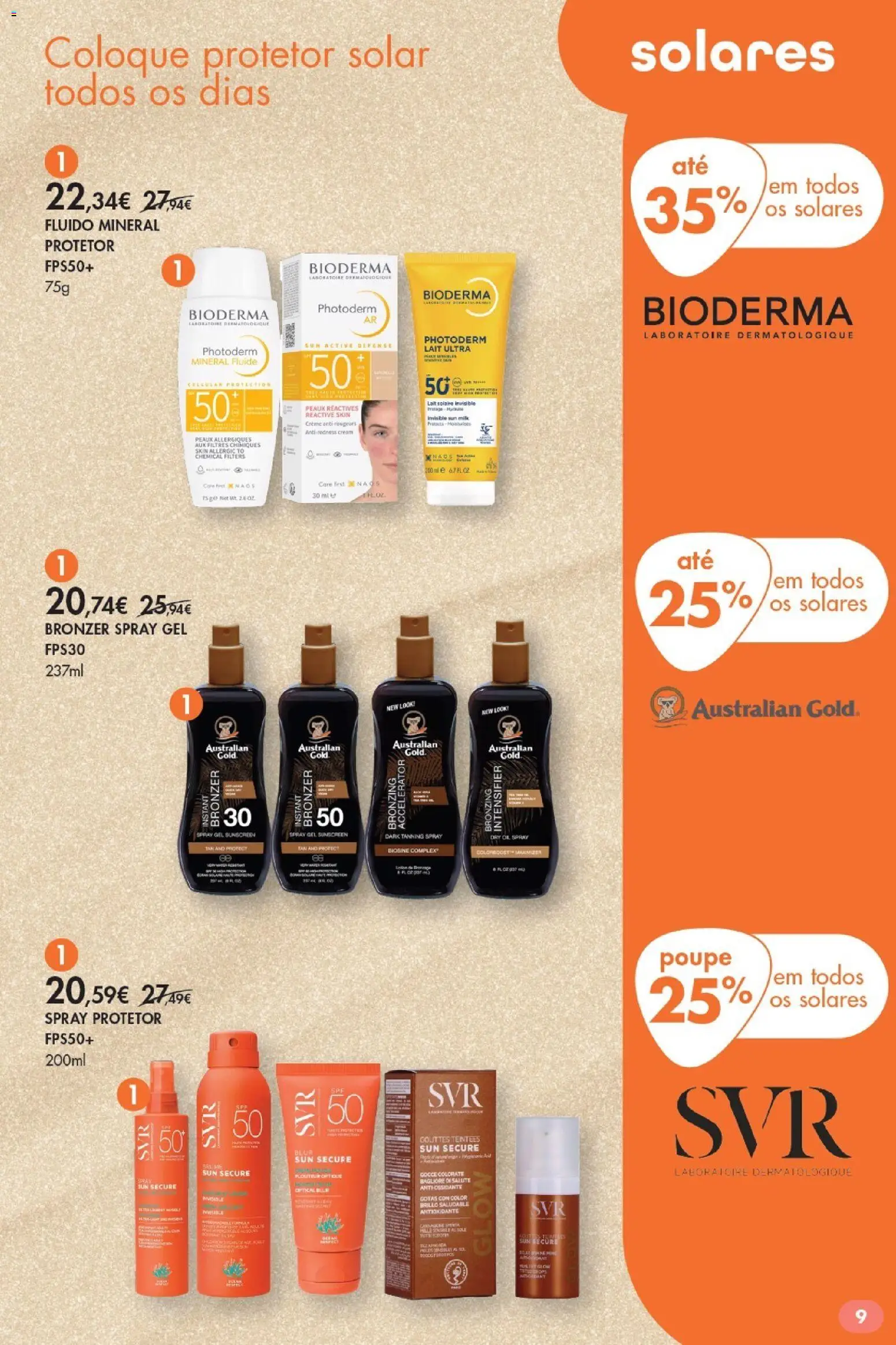 Pingo Doce Bem-estar Corpo Lojas │ válido de 05.05.2026 | Página: 9 | Produtos: Protetor solar, Bronzer, Creme