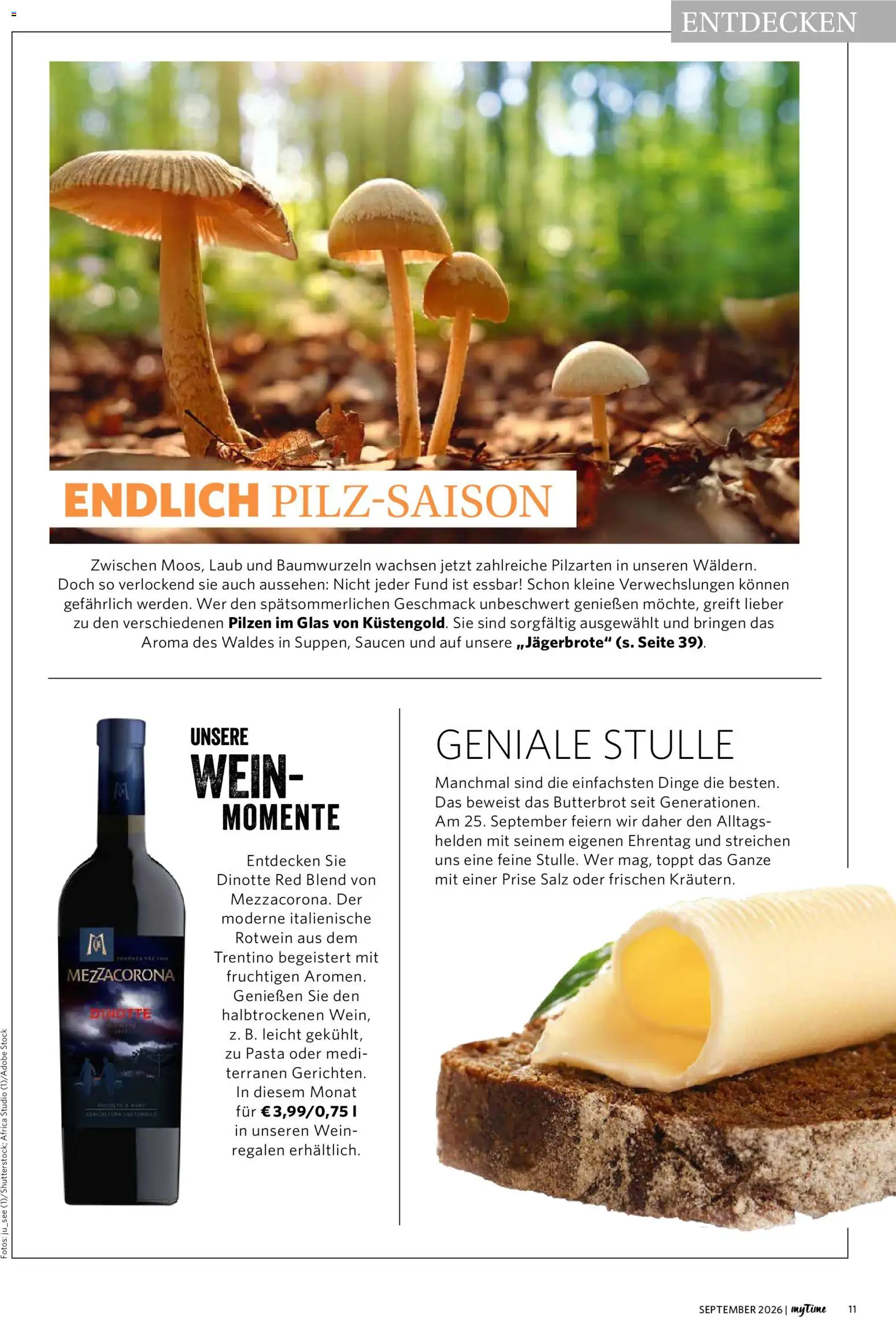 Famila Nordwest myTime September 2026 – gültig ab 01.09.2026 | Seite: 11 | Produkte: Rotwein, Salz, Pasta, Wein