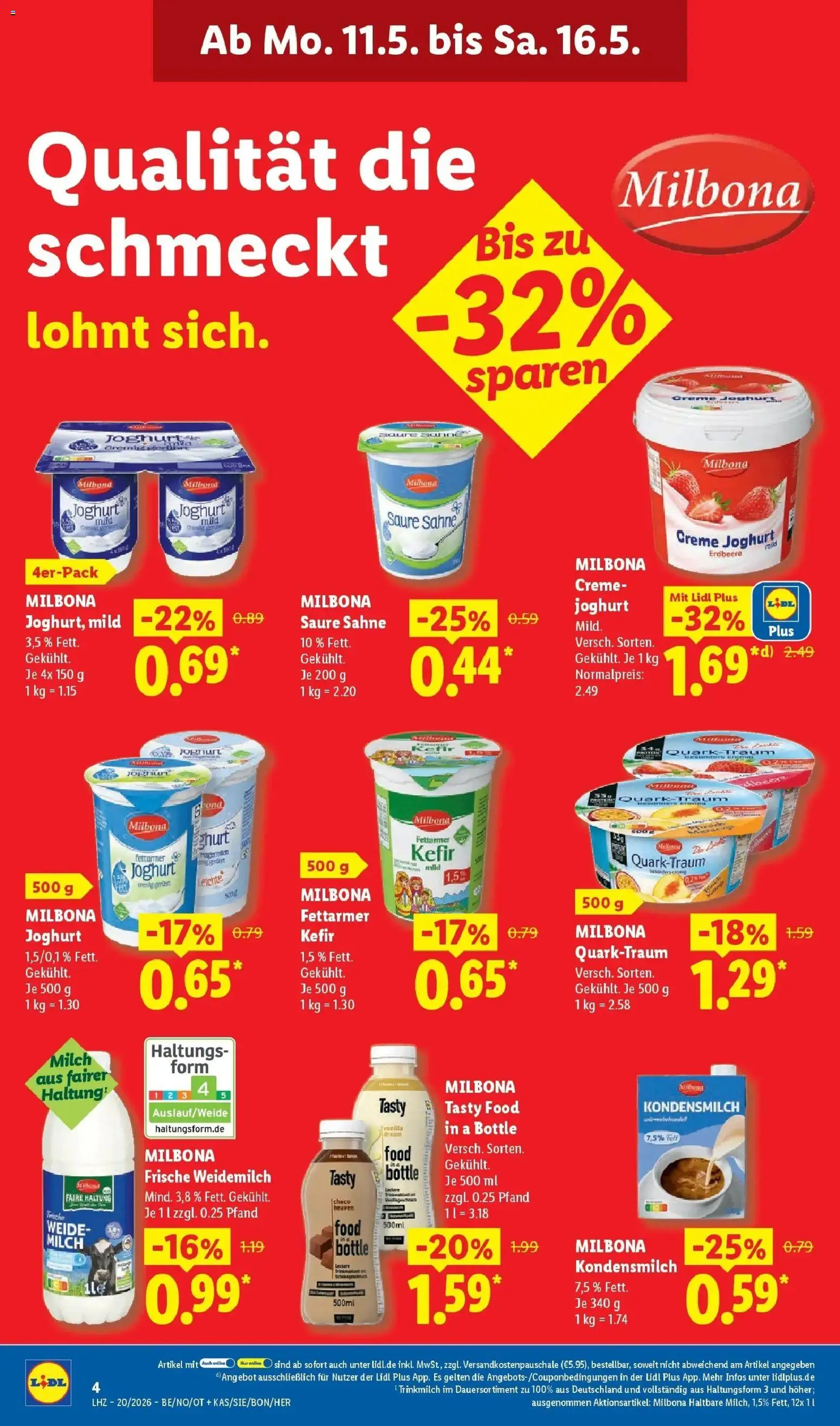 Lidl Prospekt Wahlstedt – gültig ab 11.05.2026 | Seite: 8 | Produkte: Kefir, Quark, Milch, Creme