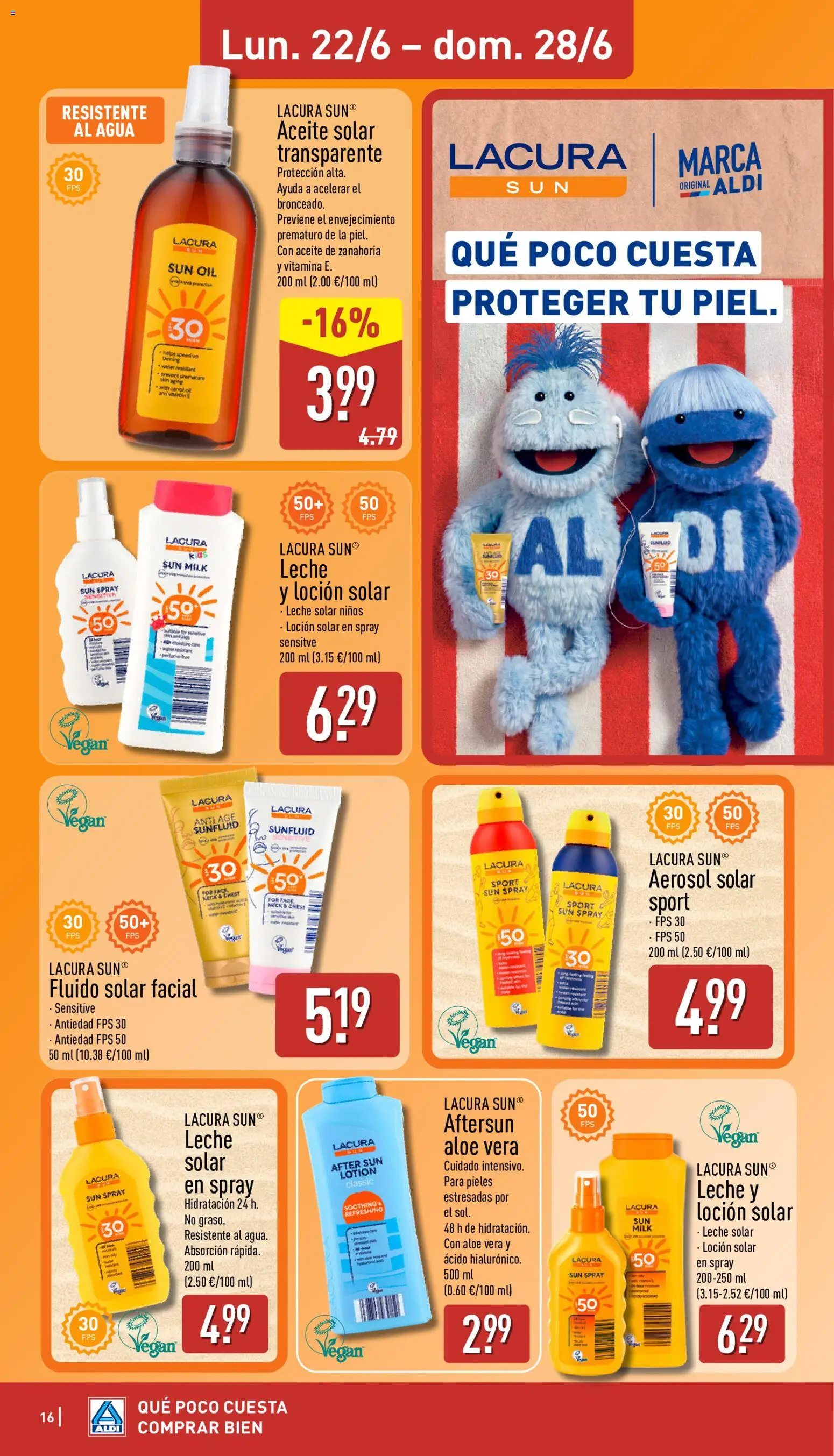 Aldi folleto Península │ válido desde el 22.06.2026 | Página: 16 | Productos: Leche, Aceite, Zanahoria