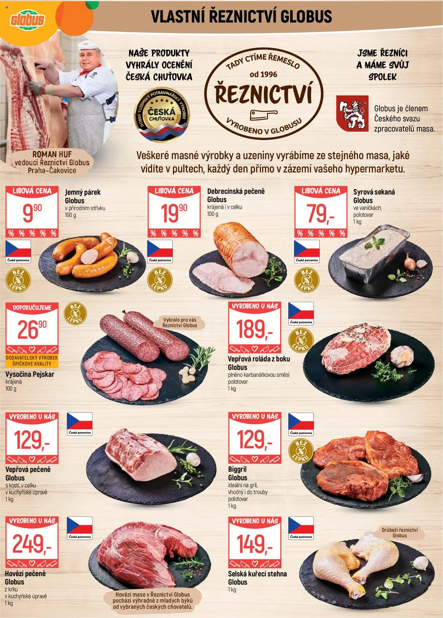 Globus leták od 02.09.2026 | Strana: 5 | Produkty: Hovězí, Vepřová roláda, Vysočina, Kuřecí stehna