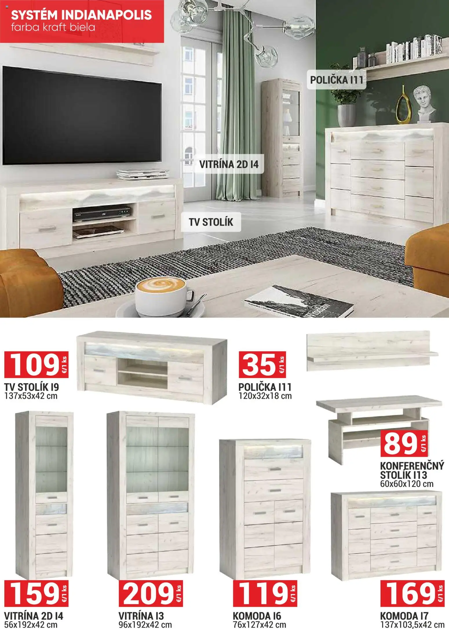 Nové Merkury Market akcie – leták je platný od 01.07.2026 | Strana: 12 | Produkty: Tv, Tv stolik, Komoda, Konferenčný stolík