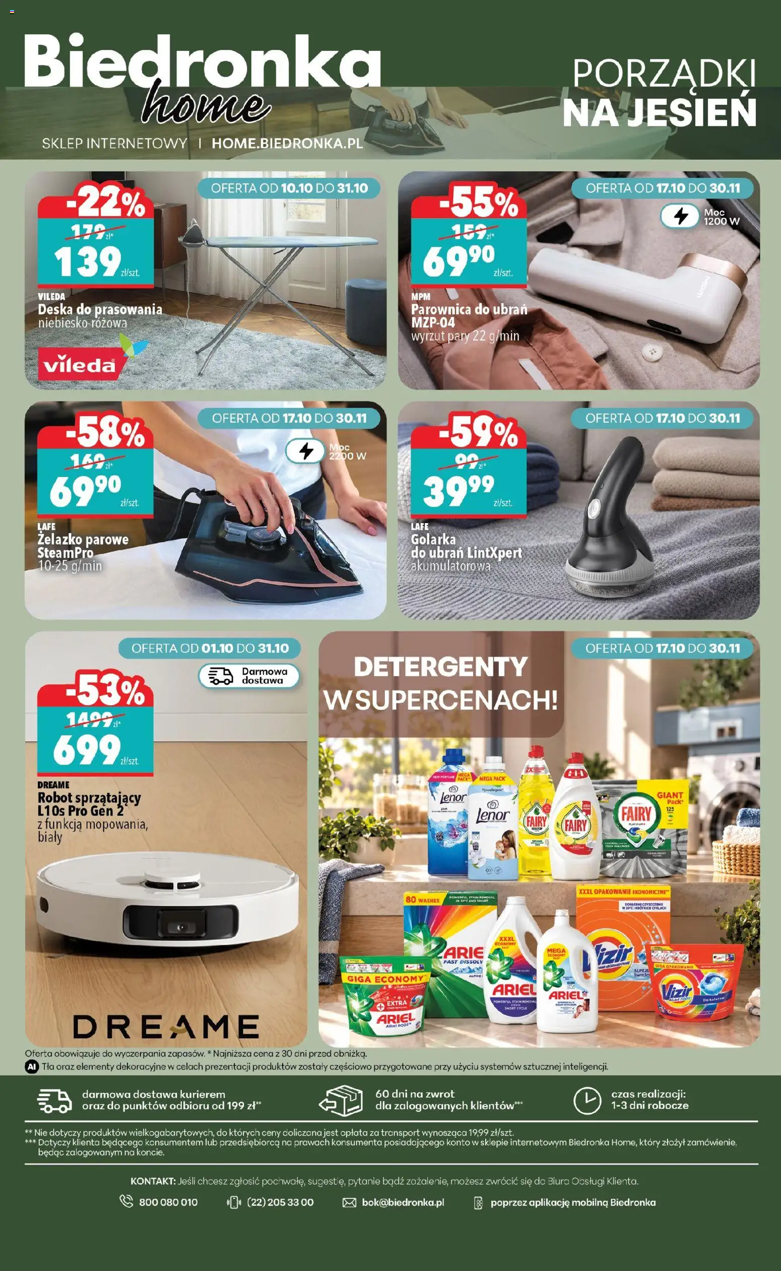 Biedronka gazetka - Home od 17.10.2026 | Strona: 6 | Produkty: Żelazko, Ariel, Parownica, Fairy
