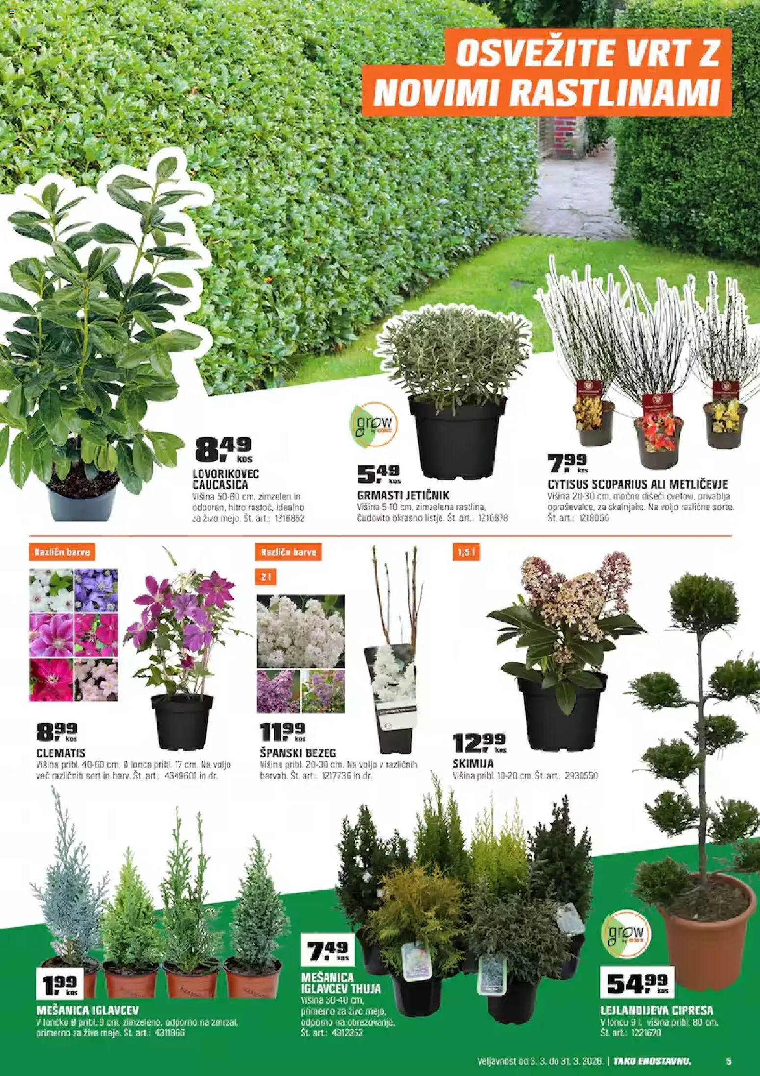 Novi OBI katalog ponudbe – veljaven od 03.03.2026 | Stran: 5 | Izdelki: Kos