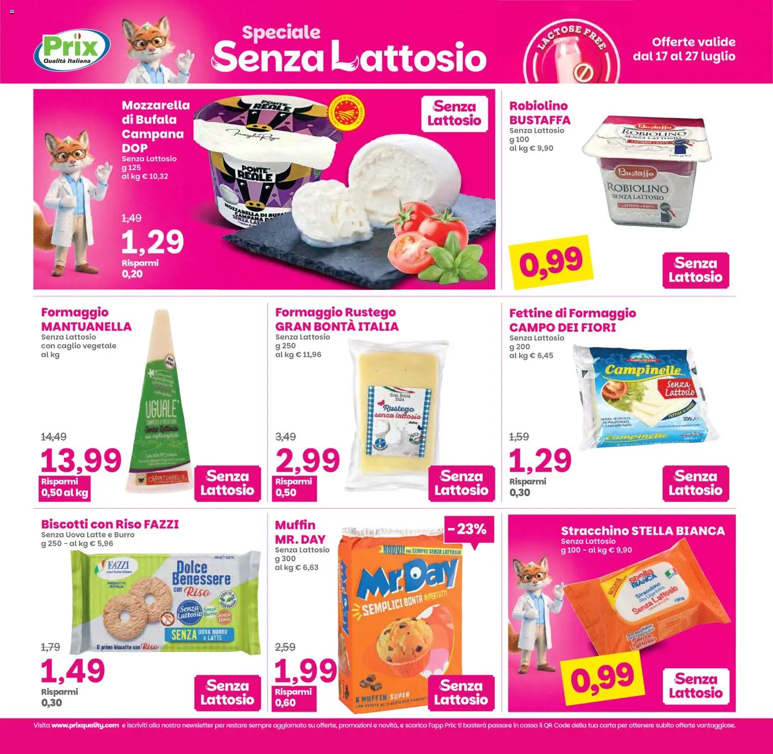 Volantino Prix del 17/07/2026 | Pagina: 14 | Prodotti: Riso, Formaggio, Burro, Muffin