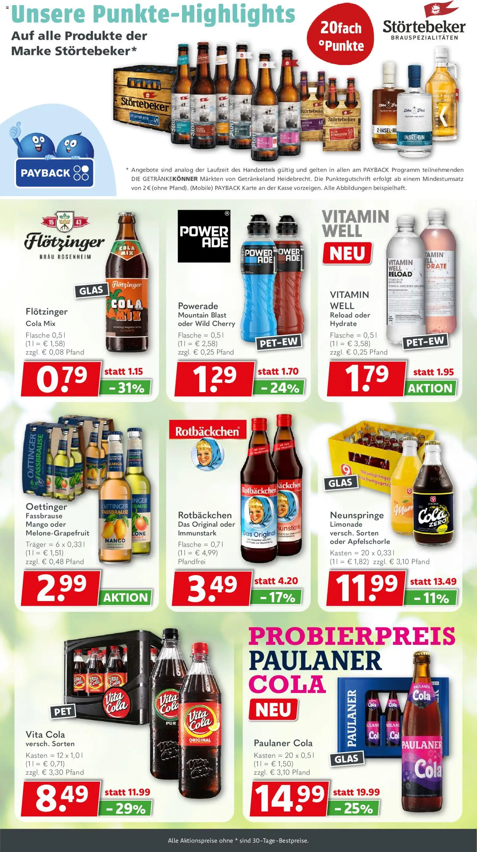 Getränkeland Prospekt – gültig ab 26.10.2026 | Seite: 4 | Produkte: Cola, Oettinger, Melone, Paulaner