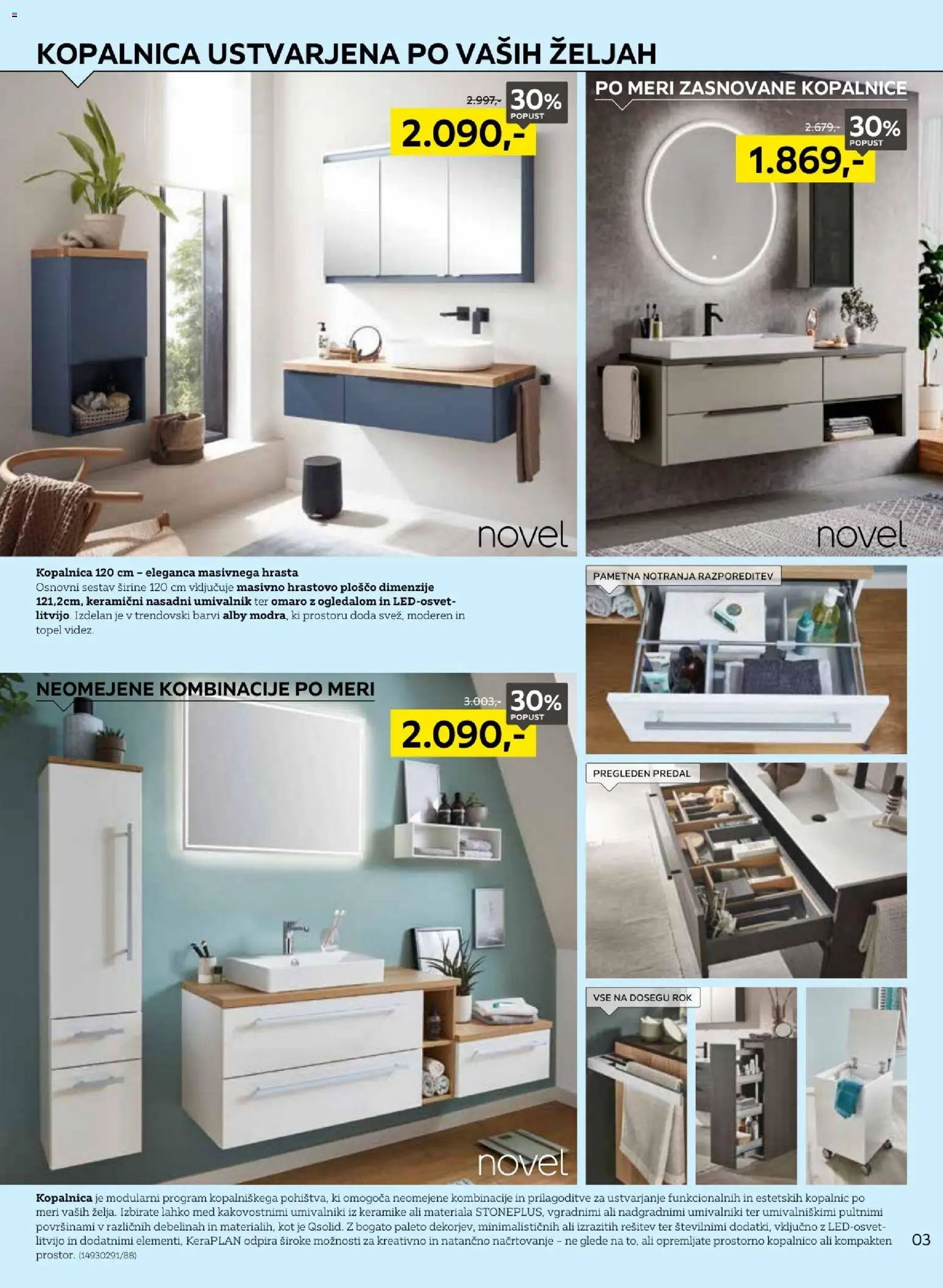Novi XXXL Lesnina katalog ponudbe – veljaven od 18.08.2026 | Stran: 3 | Izdelki: Med, Umivalnik