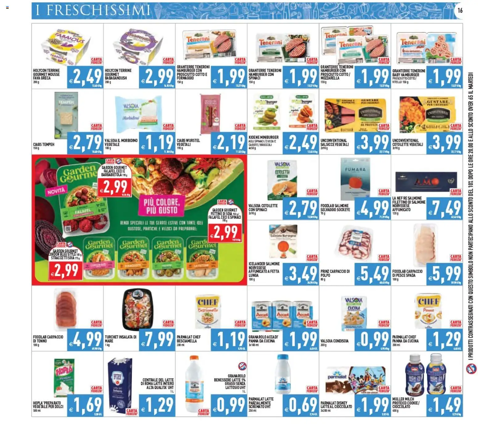 Volantino PIM Supermercati del 12/08/2026 | Pagina: 16 | Prodotti: Pesce, Barbabietola, Besciamella, Latte intero