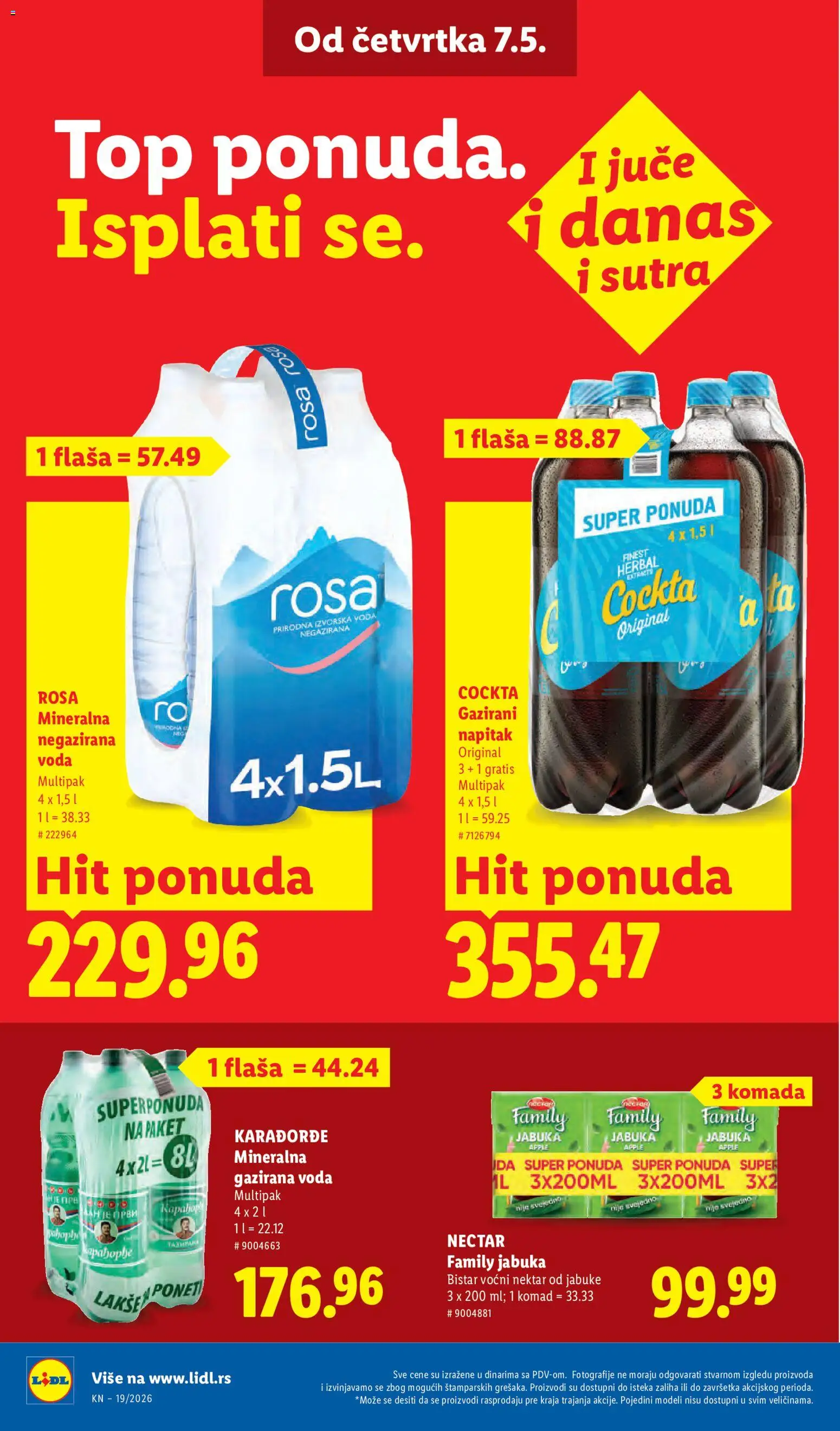 Lidl katalog - važi od 07.05.2026 | Strana: 30 | Proizvode: Nektar, Negazirana voda, Voda, Jabuke