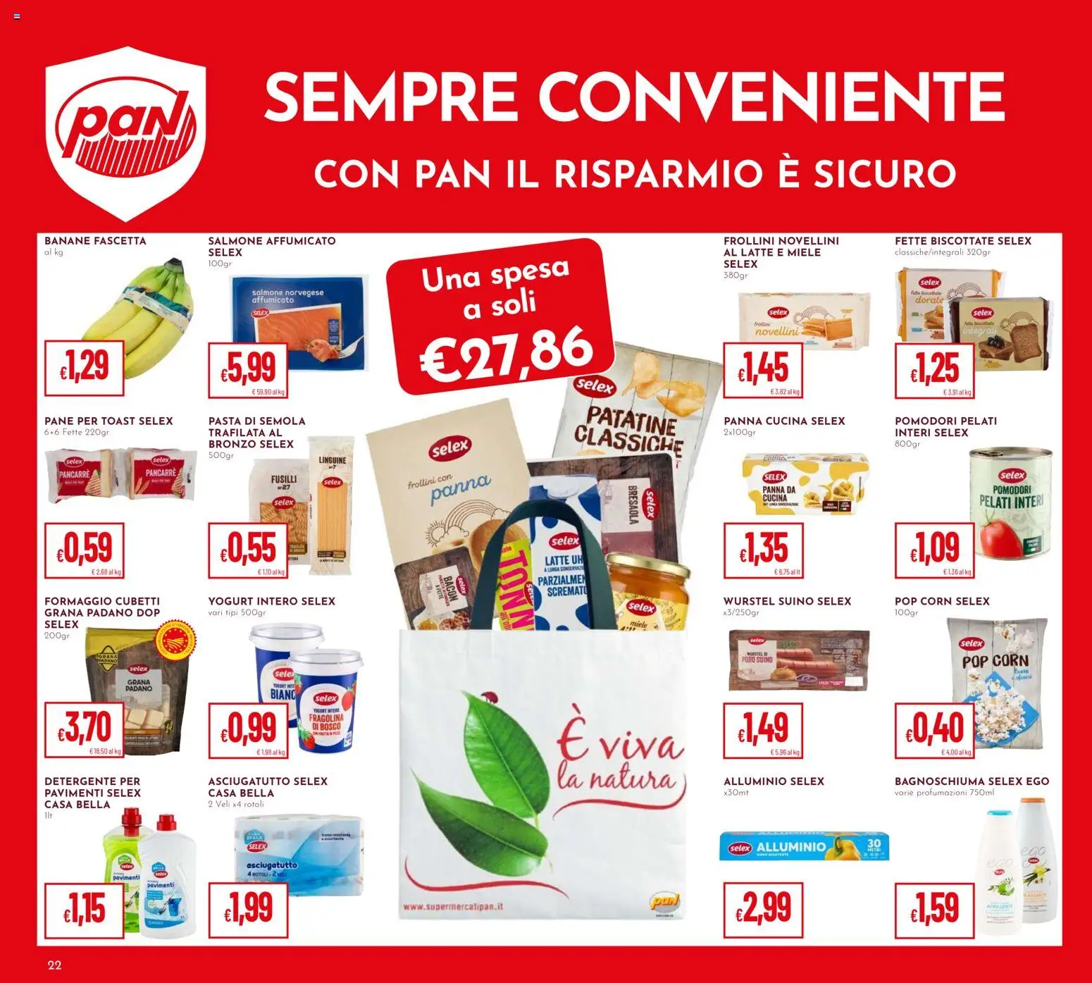 Volantino Pan del 30/09/2026 | Pagina: 22 | Prodotti: Pane, Detergente, Panna, Pasta