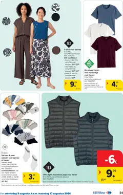 Carrefour folder week 32 - Voorbeeld van een folder van Carrefour, geldig van 05/08/2026 | Pagina: 31 | Producten: Blouse, Vest, Sokken