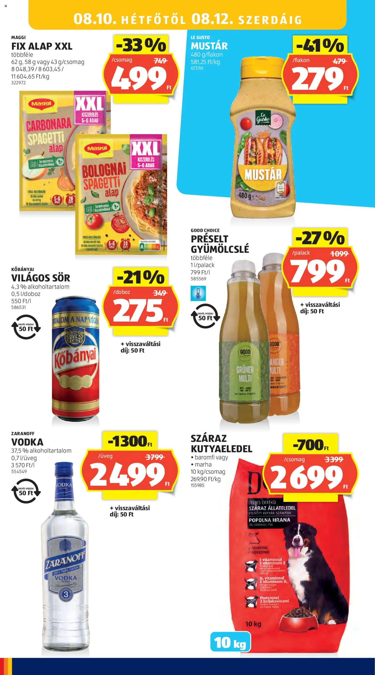 Aldi akciós ujság - amely érvényes a következő dátumtól: 2026.08.06. | Oldal: 30 | Termékek: Gyümölcslé, Maggi, Sör, Mustár