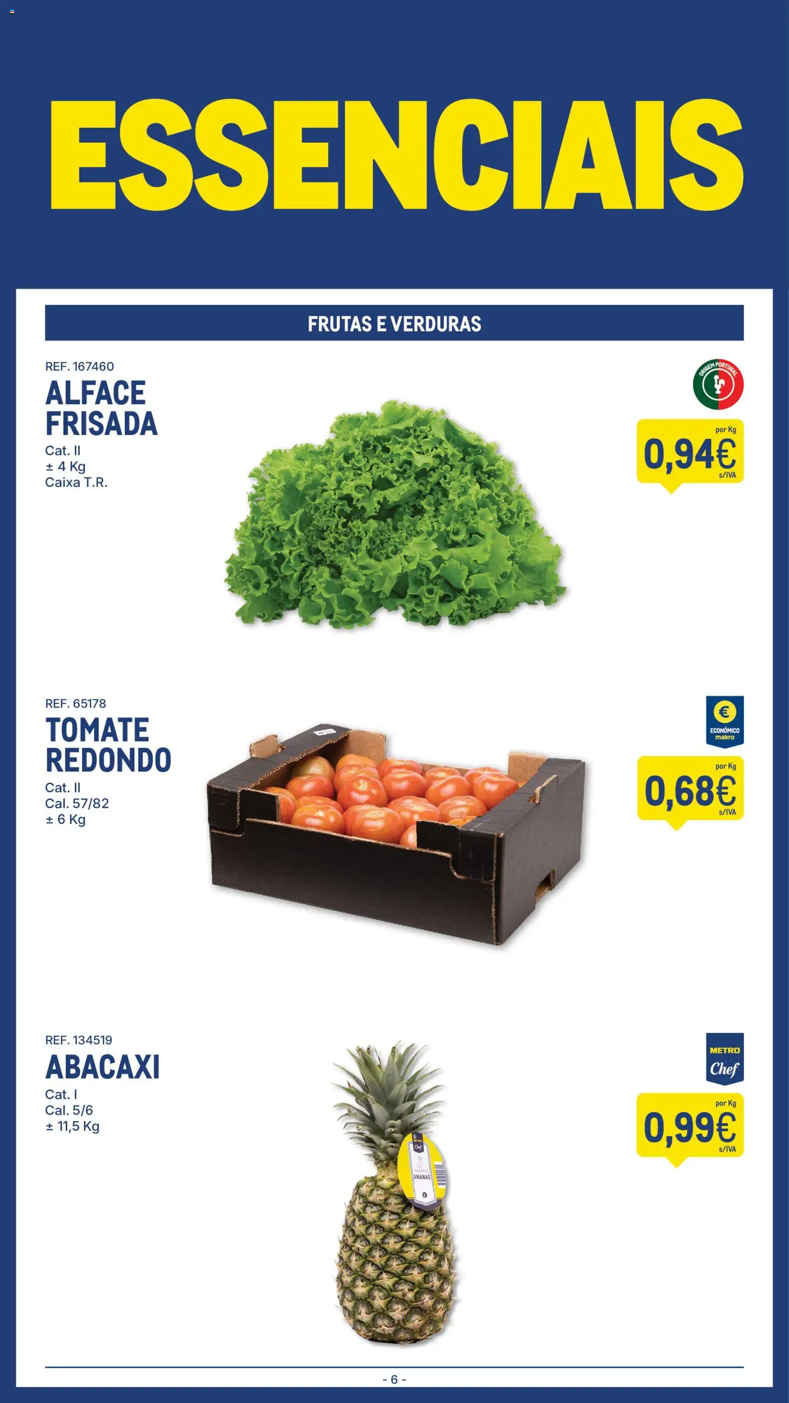 Makro folheto │ válido de 23/06/2026 | Página: 6 | Produtos: Caixa, Tomate, Abacaxi, Alface