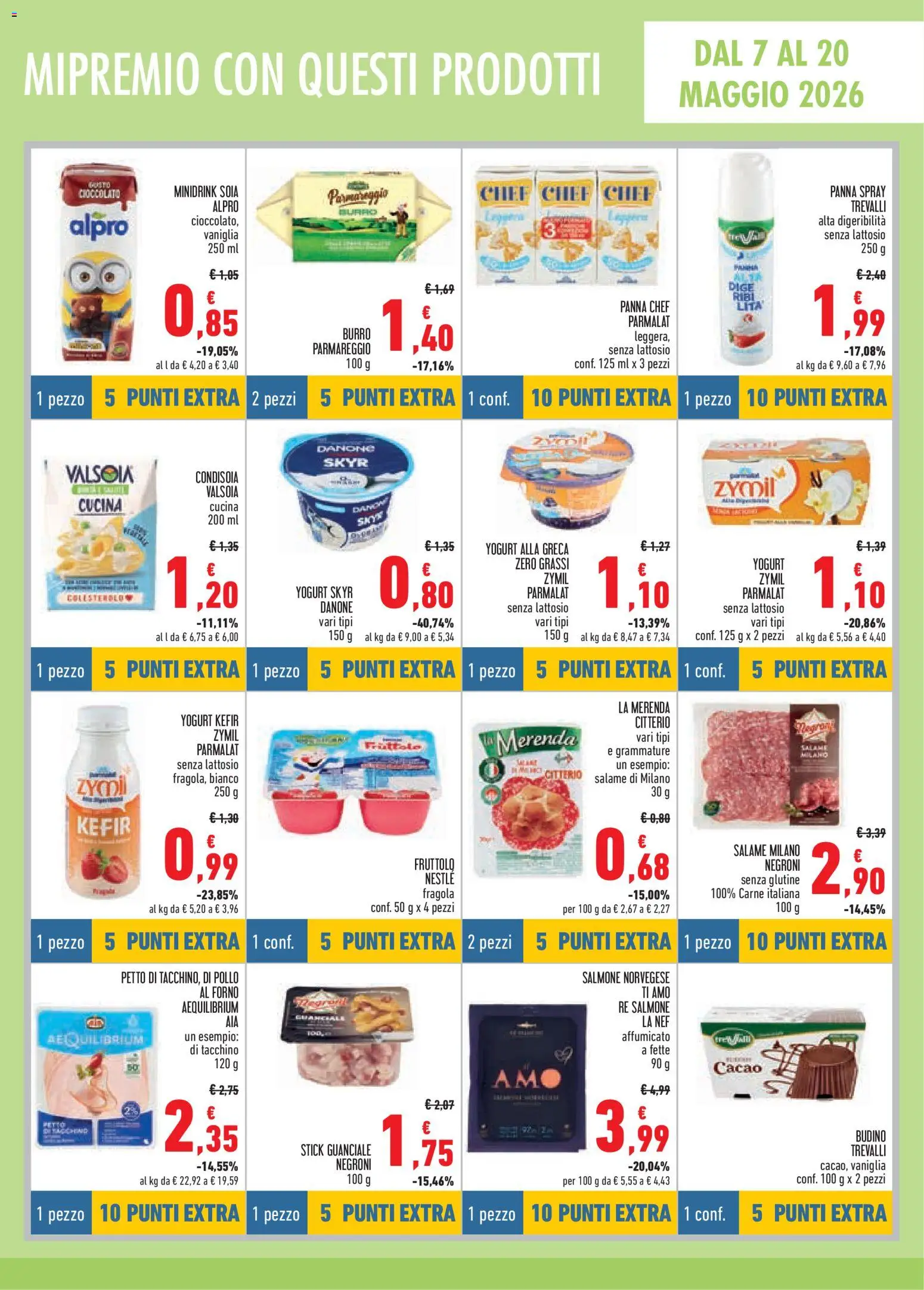 Volantino Conad del 23.04.2026 | Pagina: 11 | Prodotti: Yogurt, Cioccolato, Salame, Panna